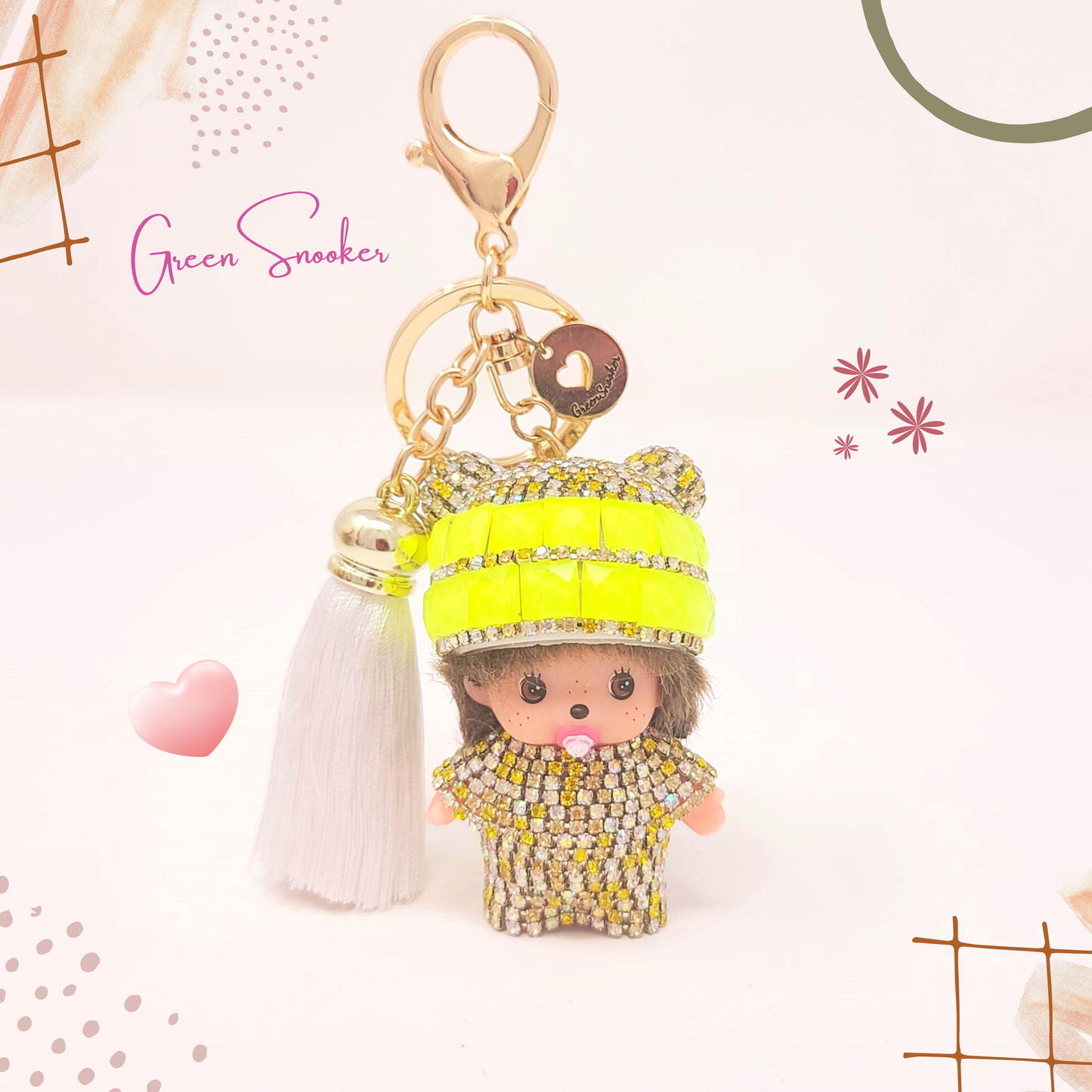 Keychain, Cute Monchichi Tassel, bag pendant