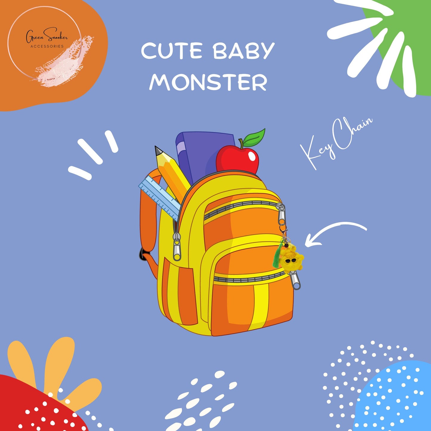 Keychain, Cute Baby Monster, Bag Pendant