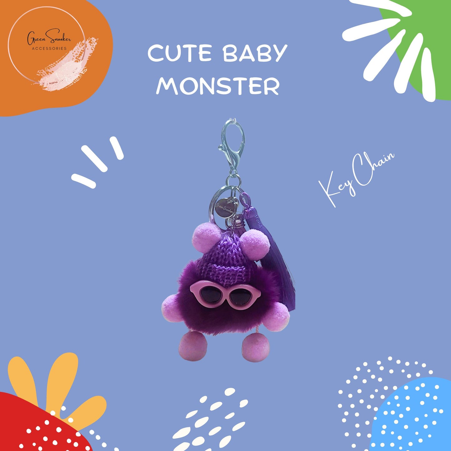 Keychain, Cute Baby Monster, Bag Pendant