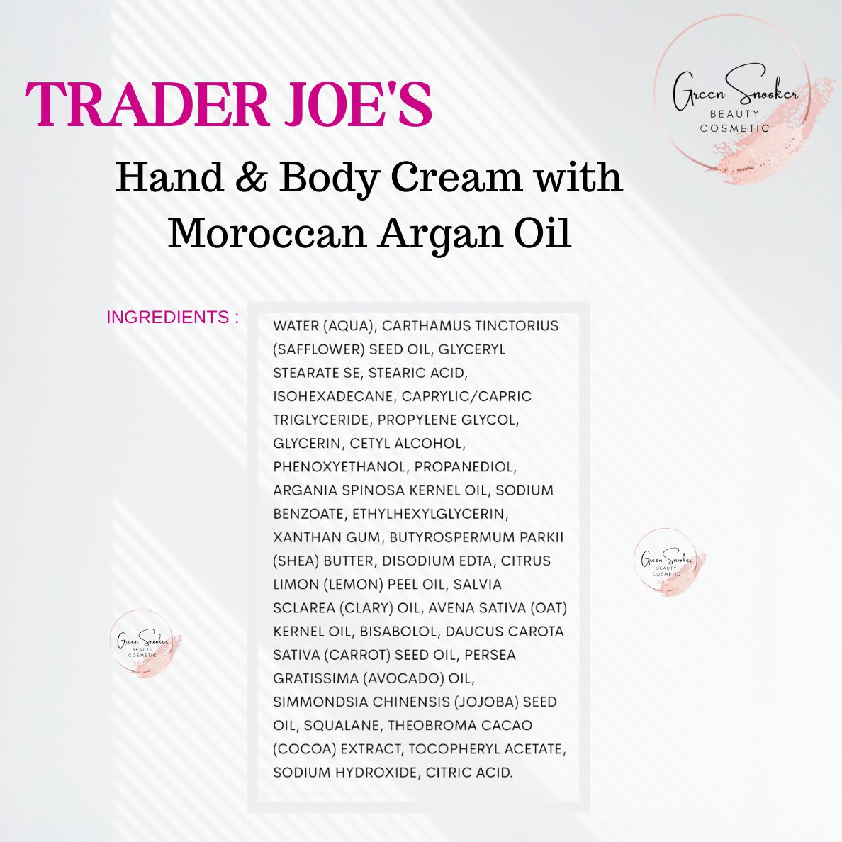 Trader Joe's, Hand & Body Cream with Moroccan Argan Oil