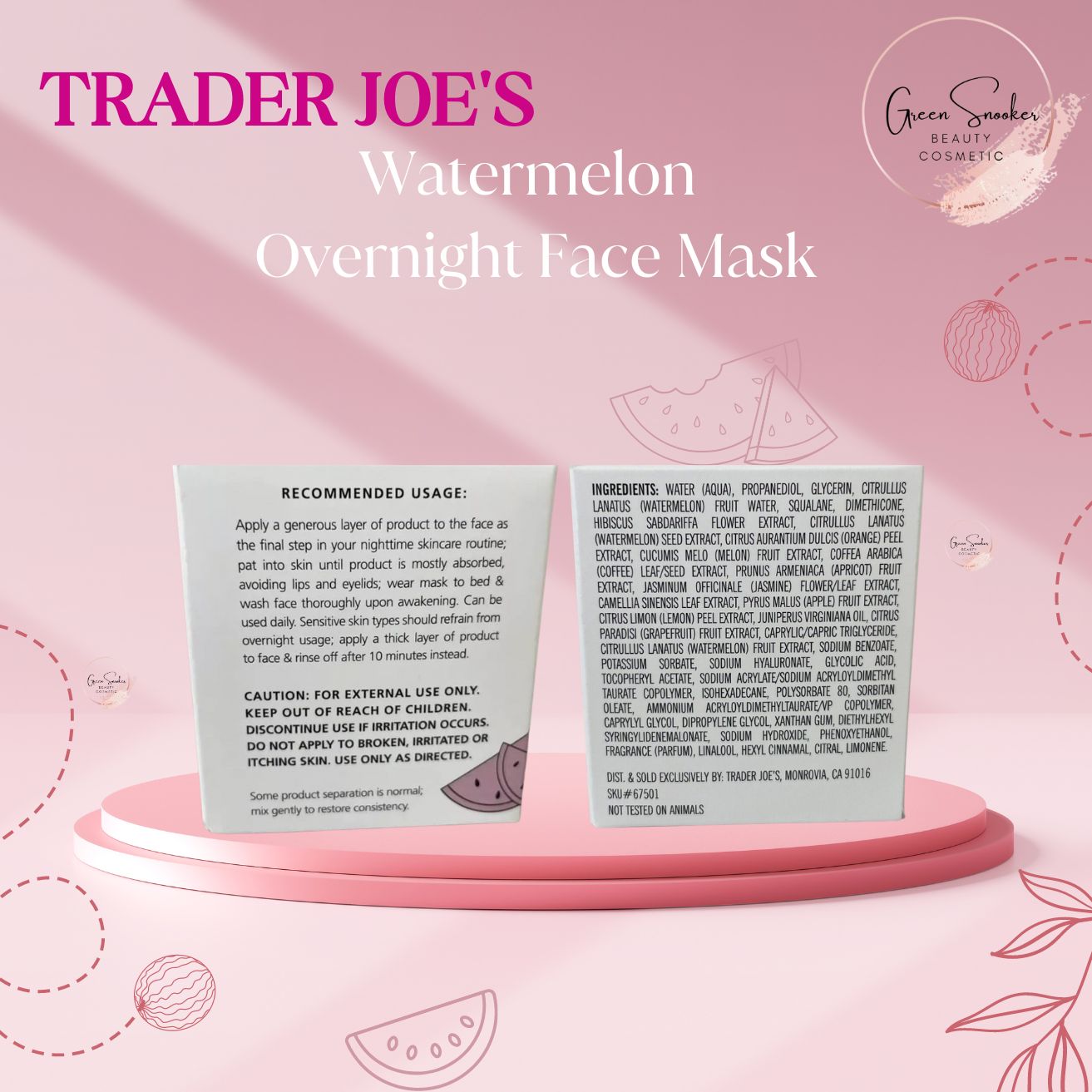 Trader Joe's, Watermelon Overnight Face Mask