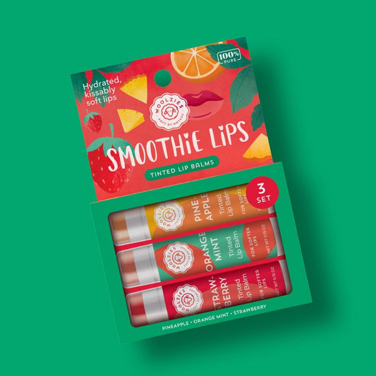 Woolzies, Lip Balm, Smoothie Lips Tinted, Set of 3