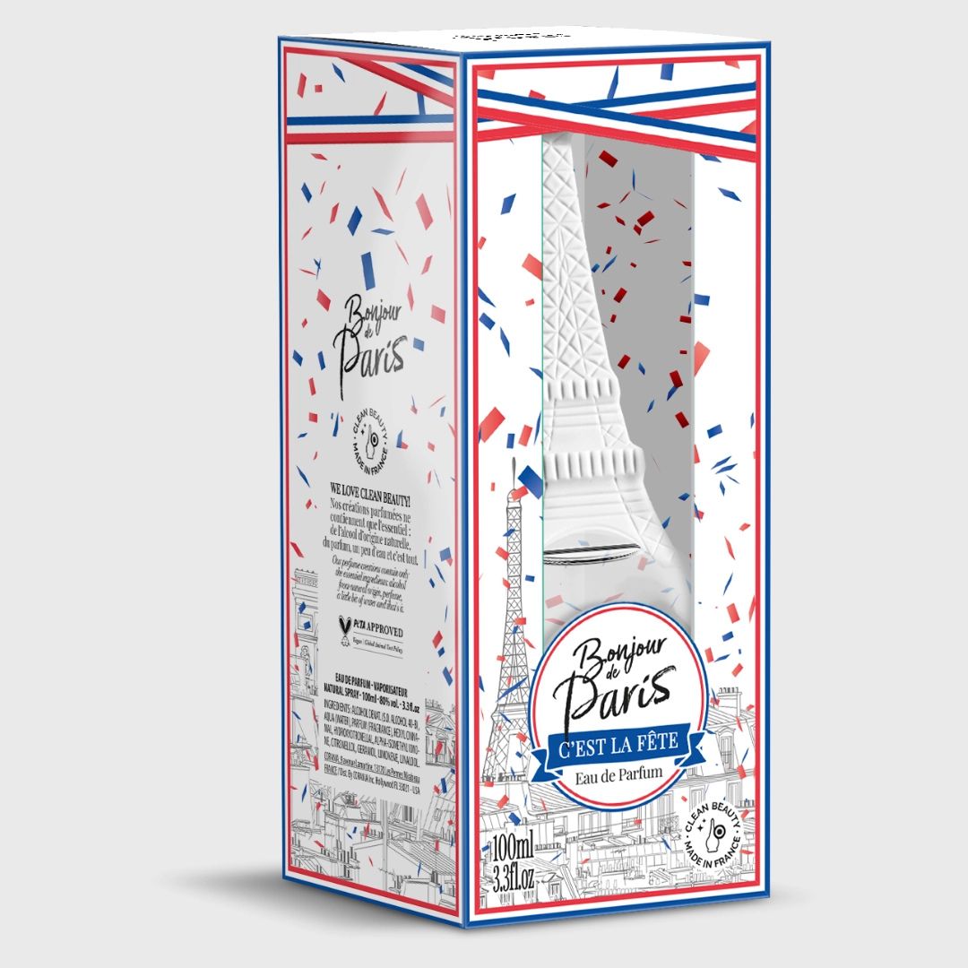 Bonjour de Paris, Eau De Parfum - C'est La Fete - 3.3 oz, Made in France