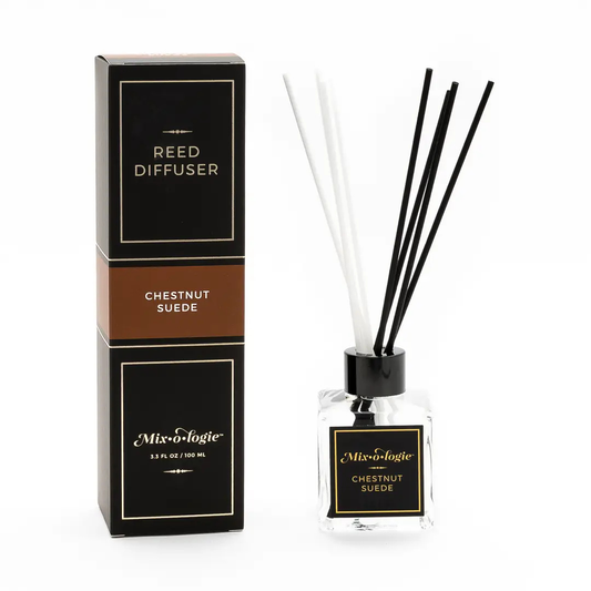 Mixologie, Chestnut Suede, Reed Diffuser, 3.3 fl.oz /100mL