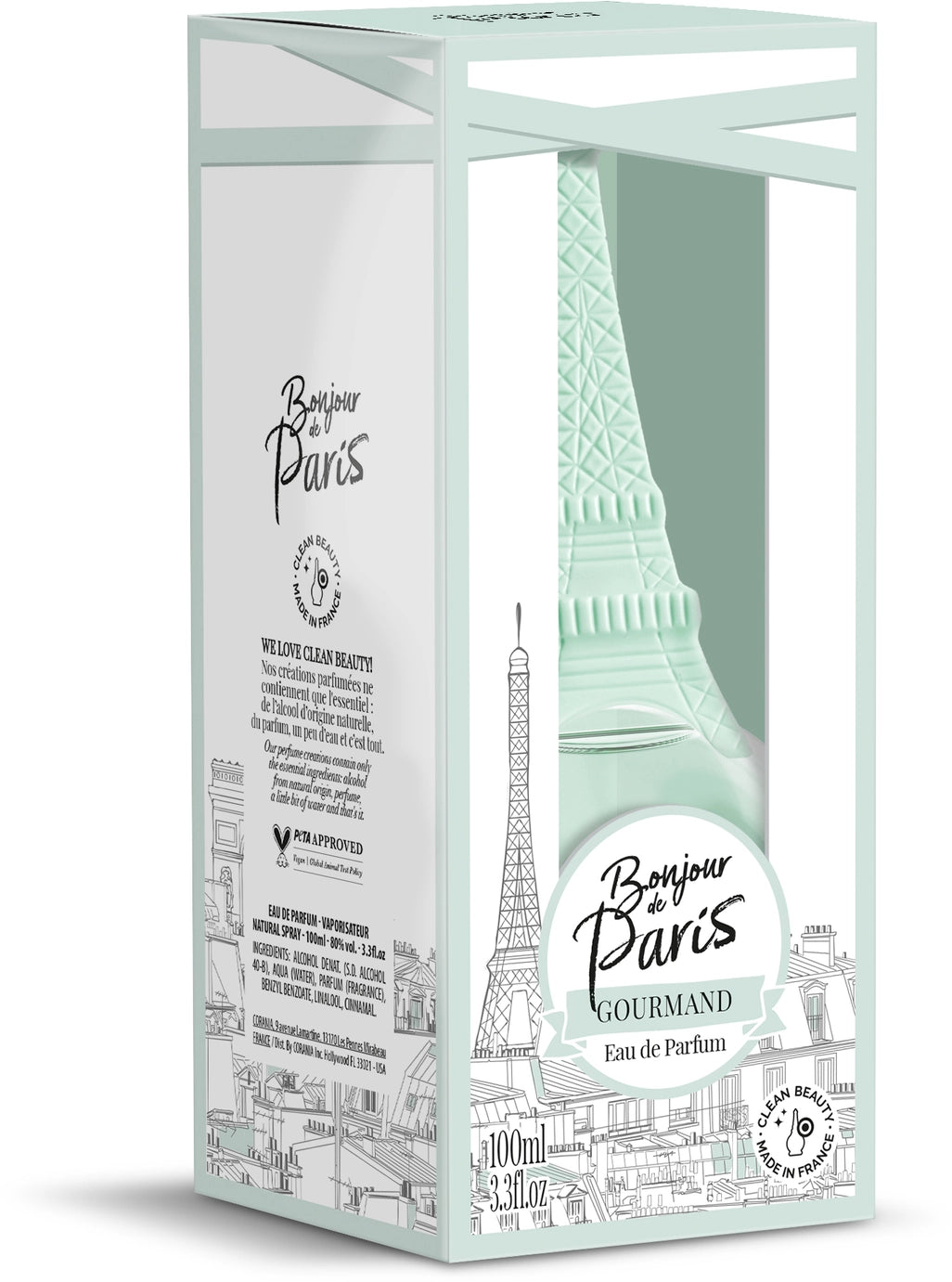 Bonjour de Paris, Eau De Parfum, Gourmet - 3.3 oz, Made in France