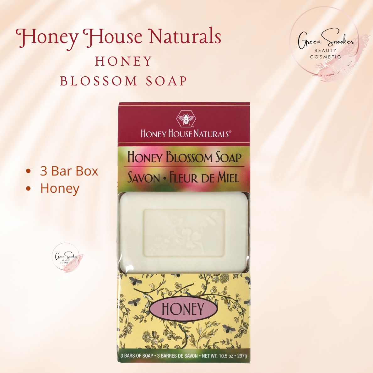 Honey House Naturals, 3 Bar Box Honey Blossom