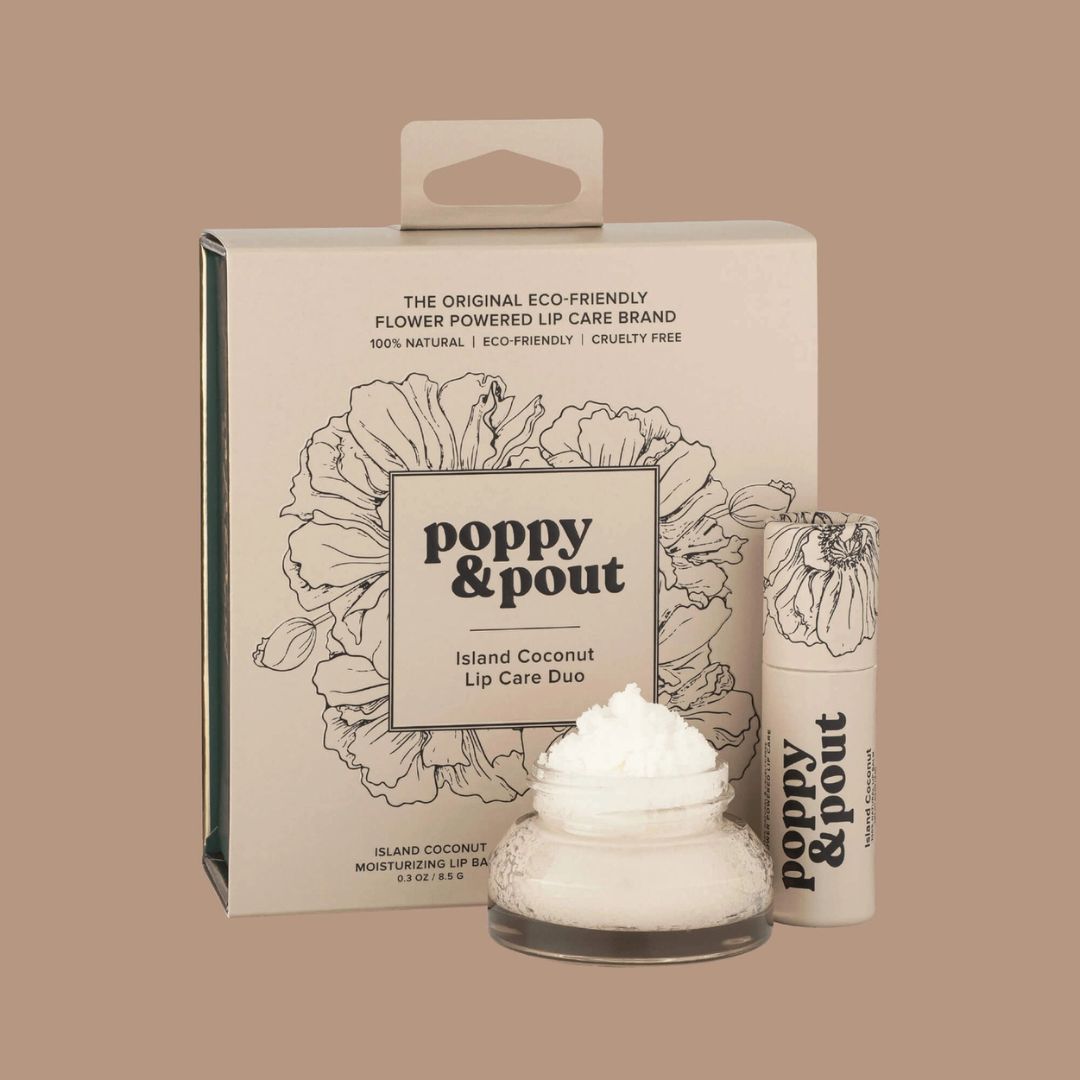 Poppy & Pout, Lip Care Duo, Island Coconut