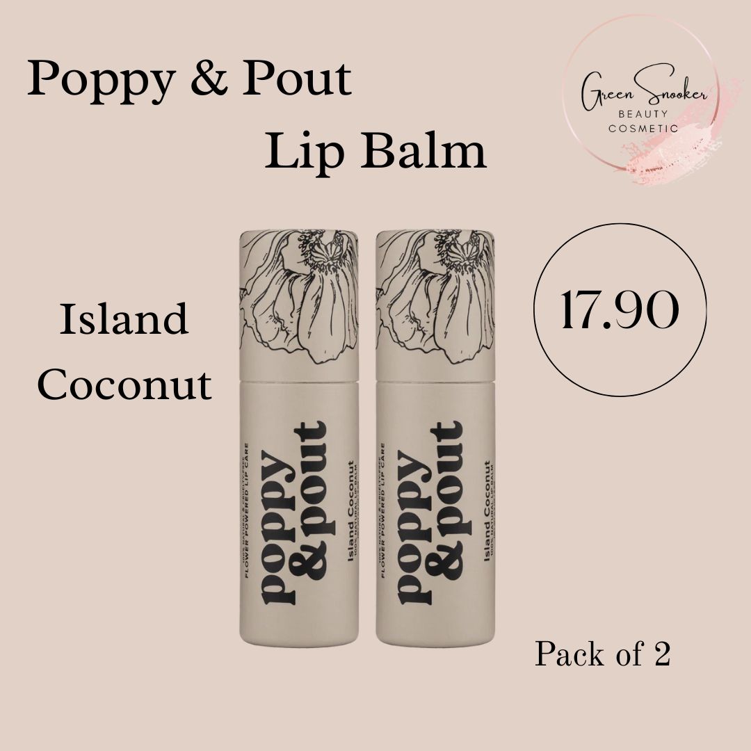 Poppy & Pout, Lip Balm,100% Natural, Pack of 2