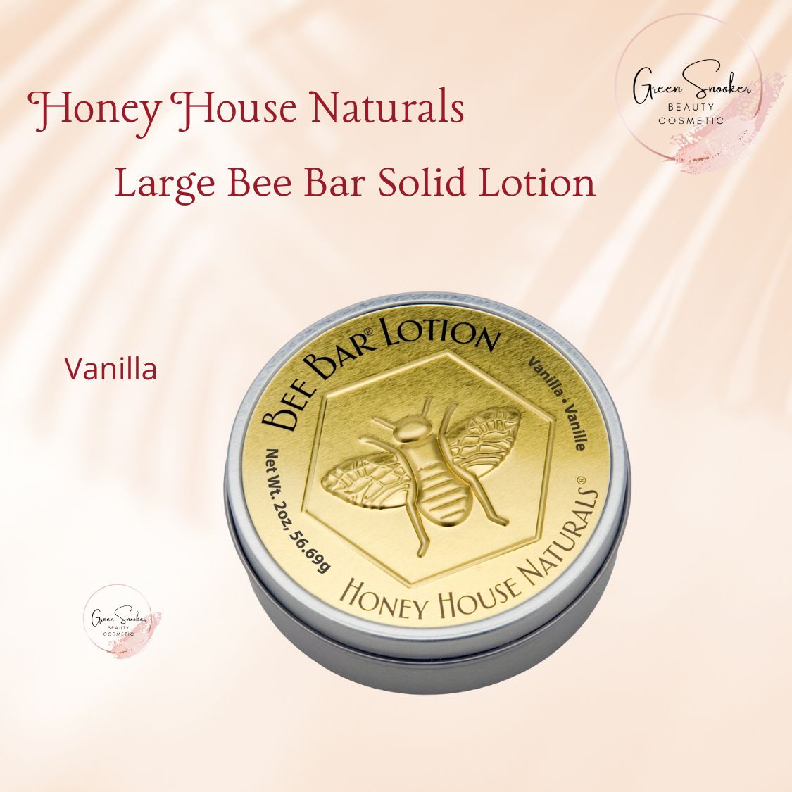 Honey House Naturals, Large Bee Bar Solid Lotion