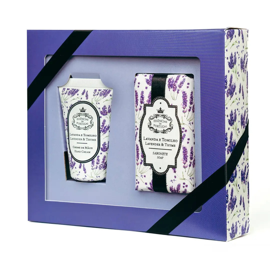 Essencias De Portugal, Lavender & Thyme Care Set, Soap & Hand Cream Duo