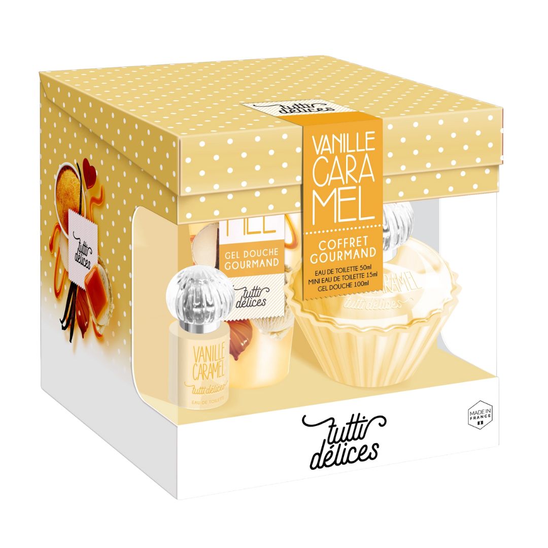 Tutti Délices, Vanilla Gift Set: Perfume + Mini Edt + Shower Gel, Made in France