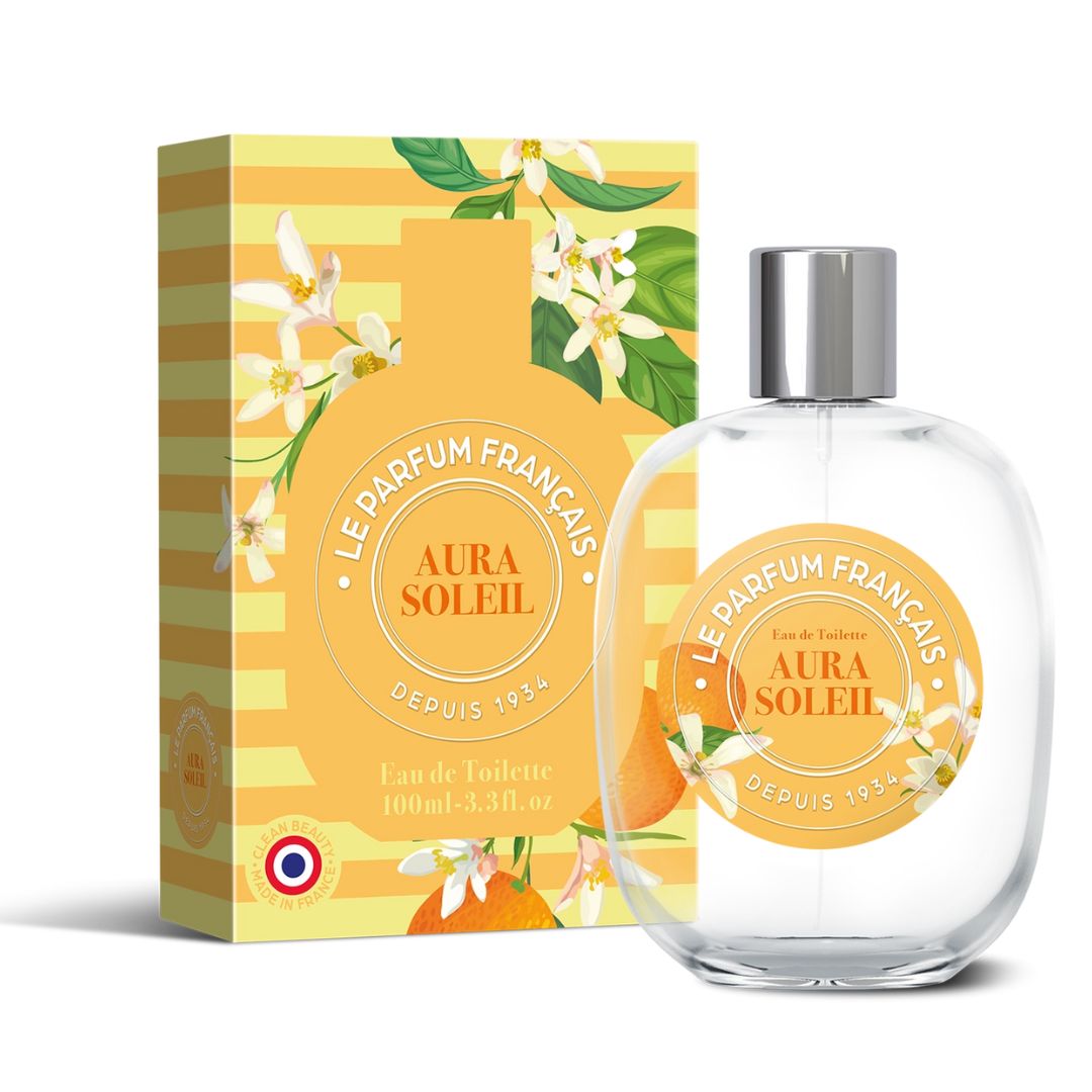 Le Parfum Français, Aura Soleil, Eau De Toilette 3.3 Fl.oz , Made in France