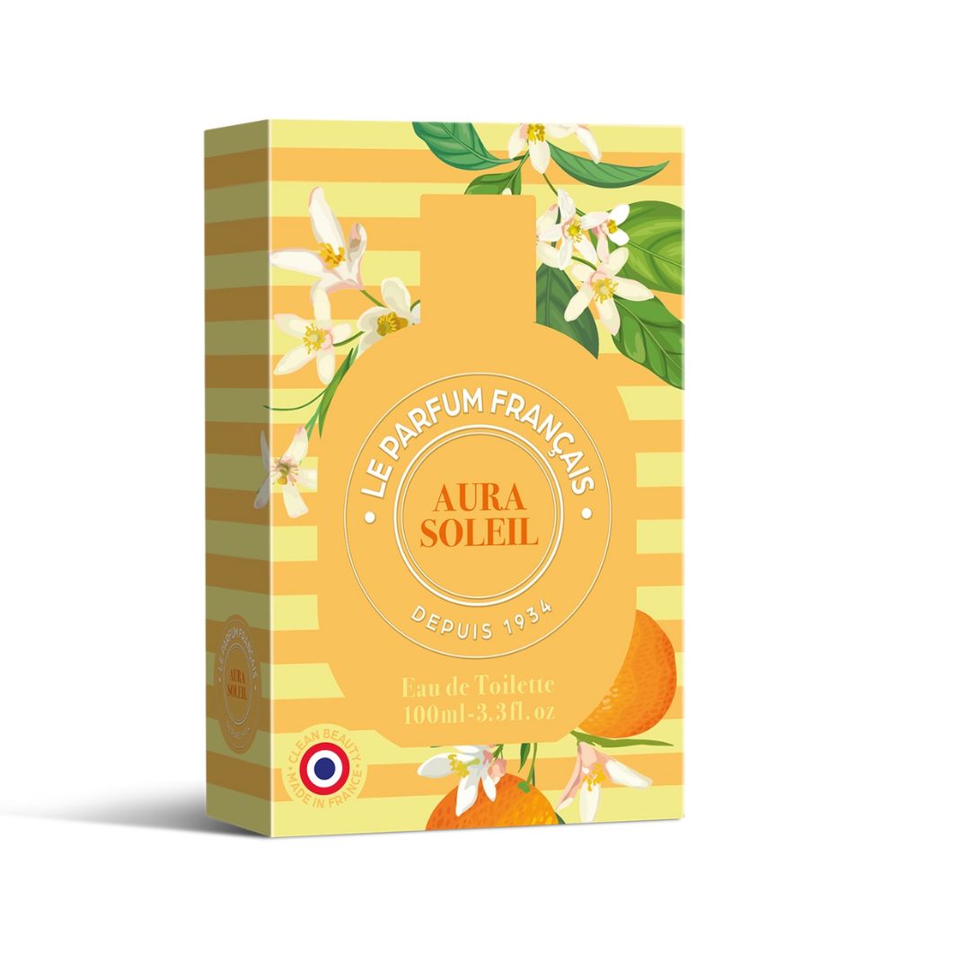 Le Parfum Français, Aura Soleil, Eau De Toilette 3.3 Fl.oz , Made in France