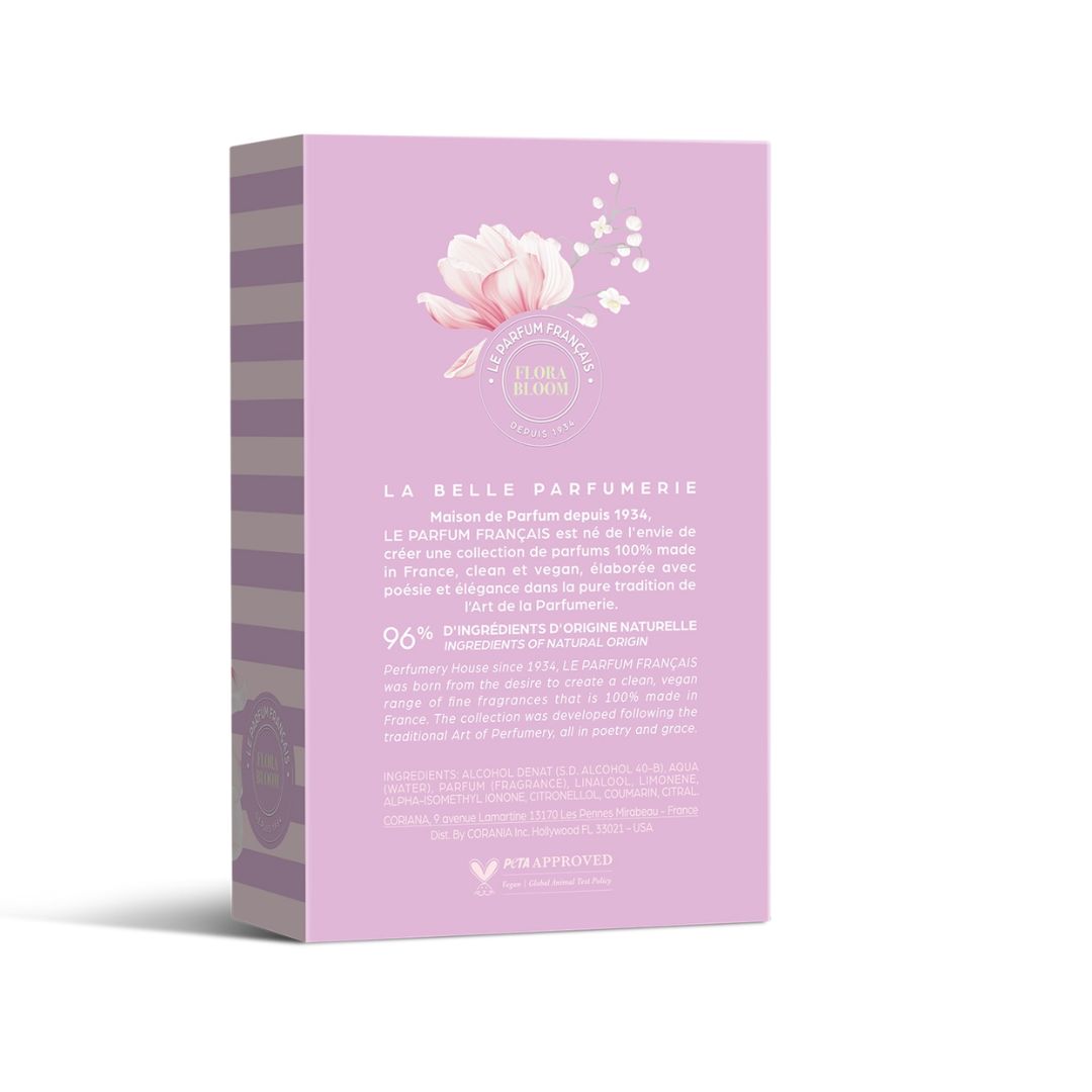Le Parfum Français, Flora Bloom Eau De Toilette 3.3 Fl.oz , Made in France