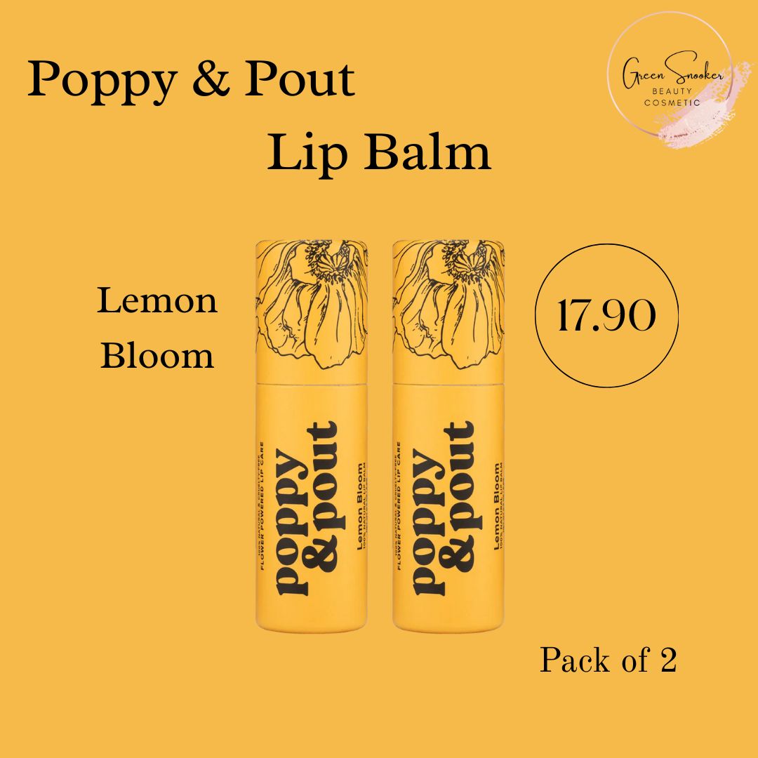 Poppy & Pout, Lip Balm,100% Natural, Pack of 2