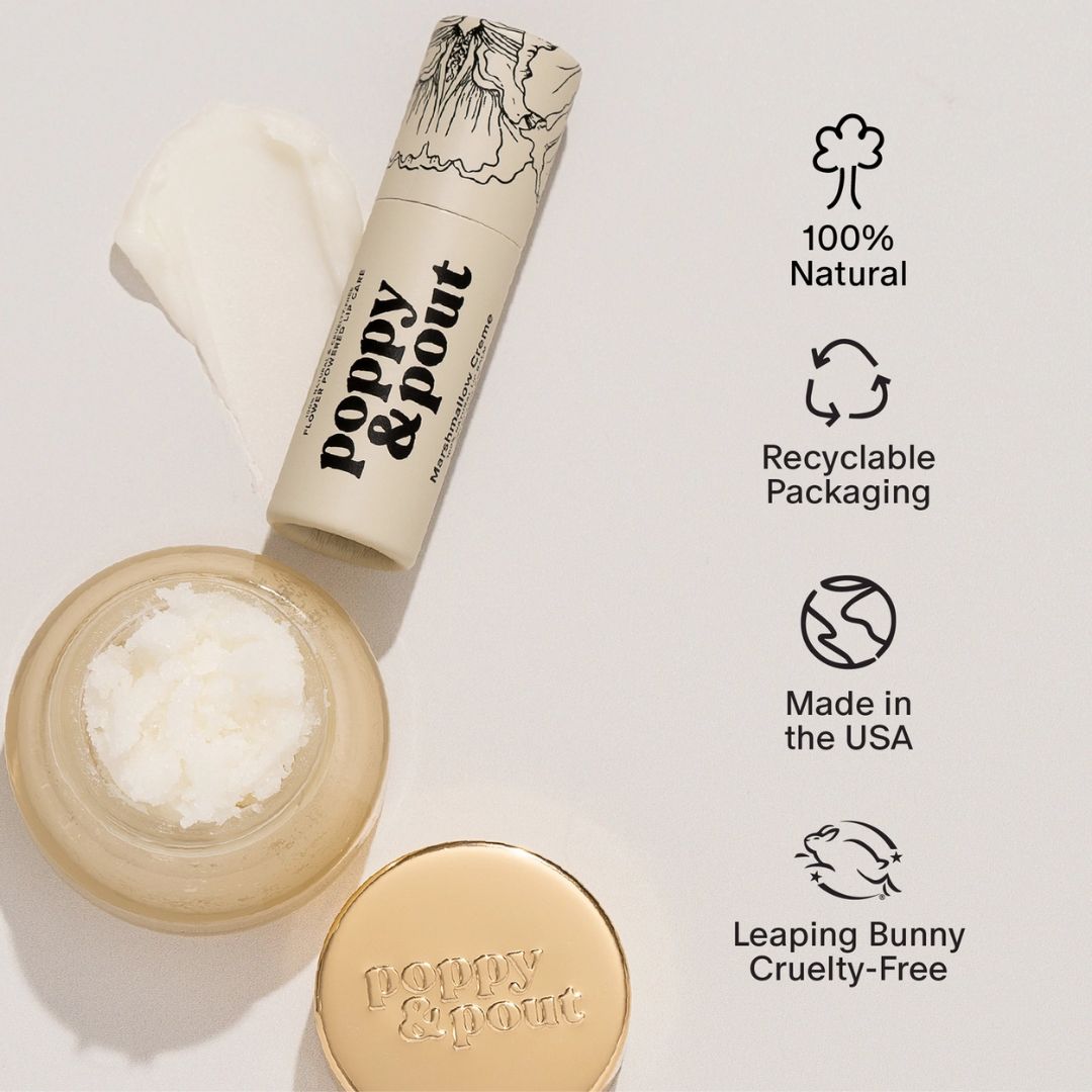 Poppy & Pout, Lip Care Duo, Marshmallow Creme