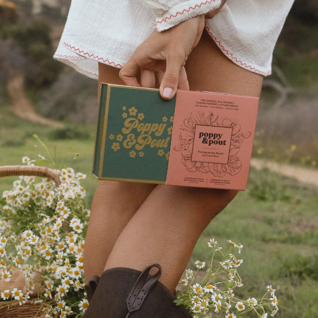 Poppy & Pout, Lip Care Duo, Pomegranate Peach