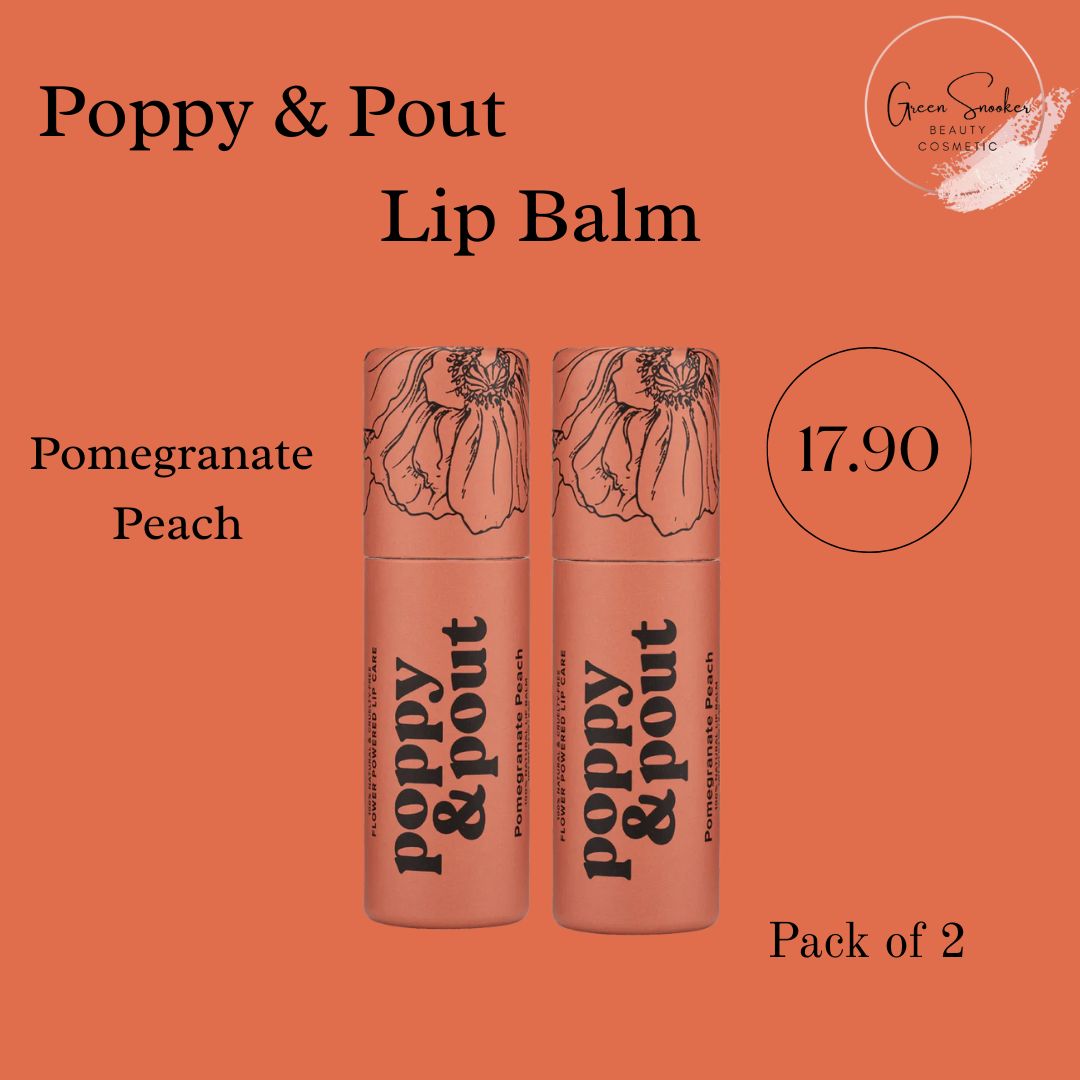 Poppy & Pout, Lip Balm,100% Natural, Pack of 2