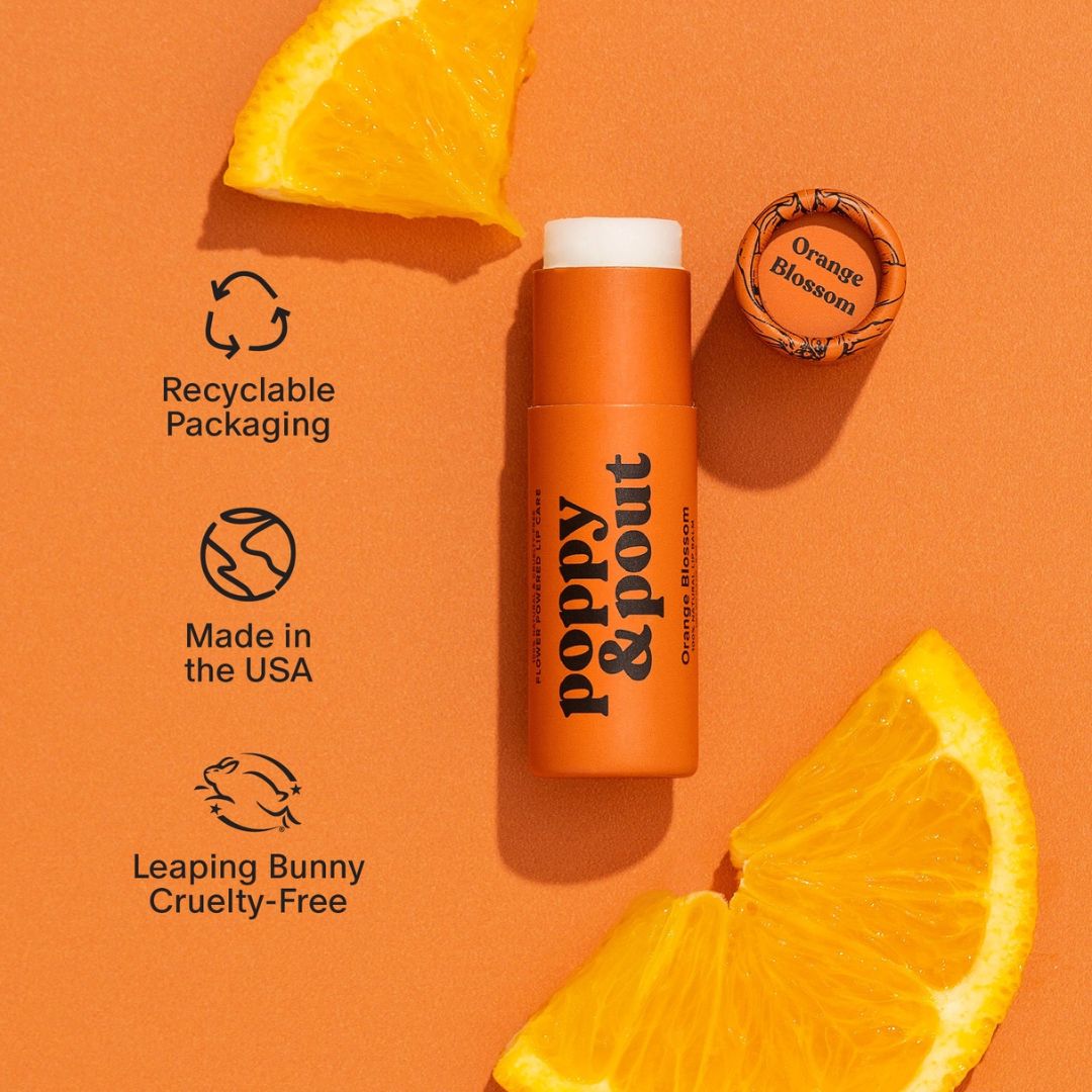 Poppy & Pout, Lip Balm,100% Natural, Pack of 2