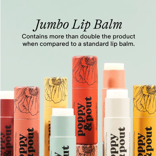 Poppy & Pout, Lip Balm,100% Natural, Pack of 2
