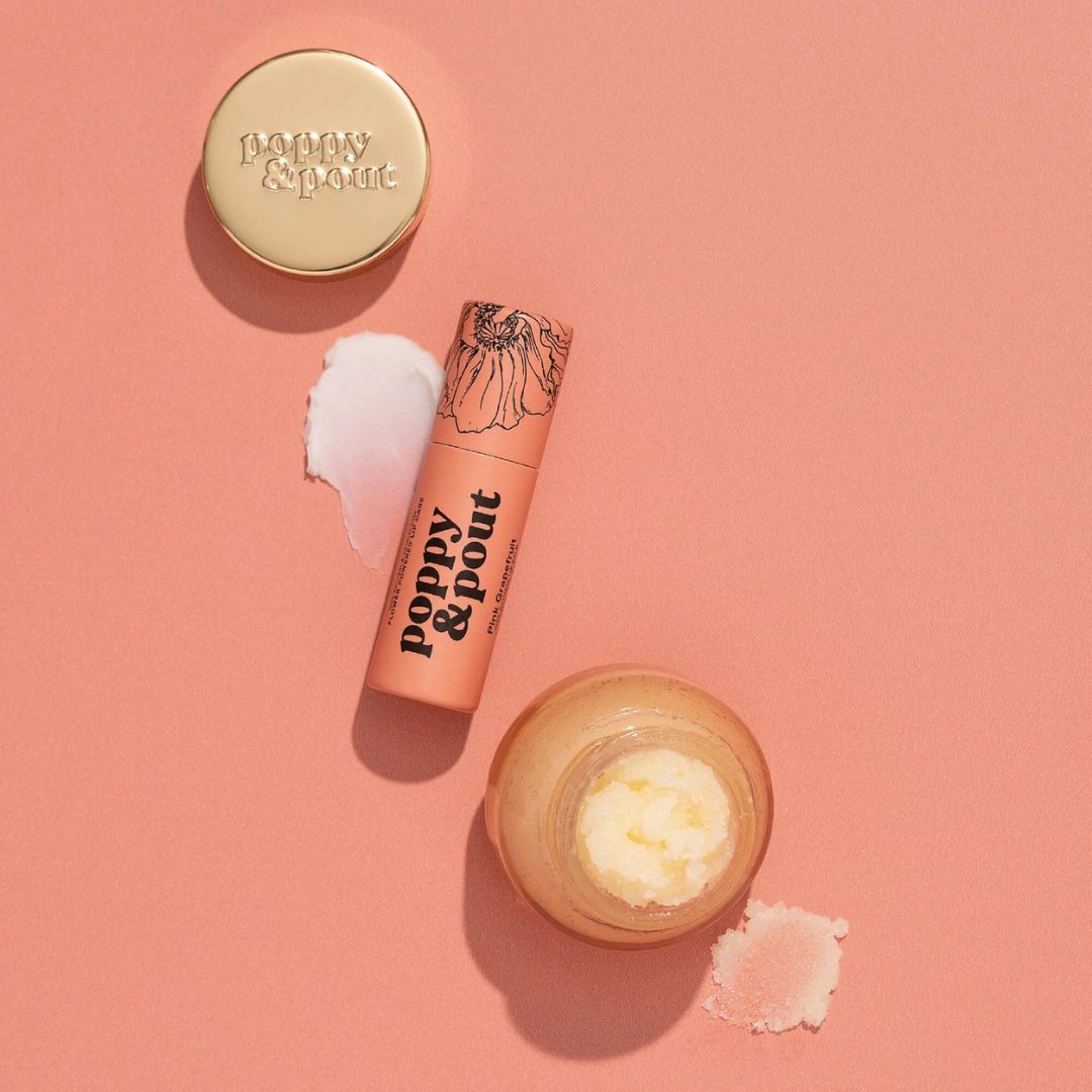 Poppy & Pout, Lip Care Duo, Pink Grapefruit