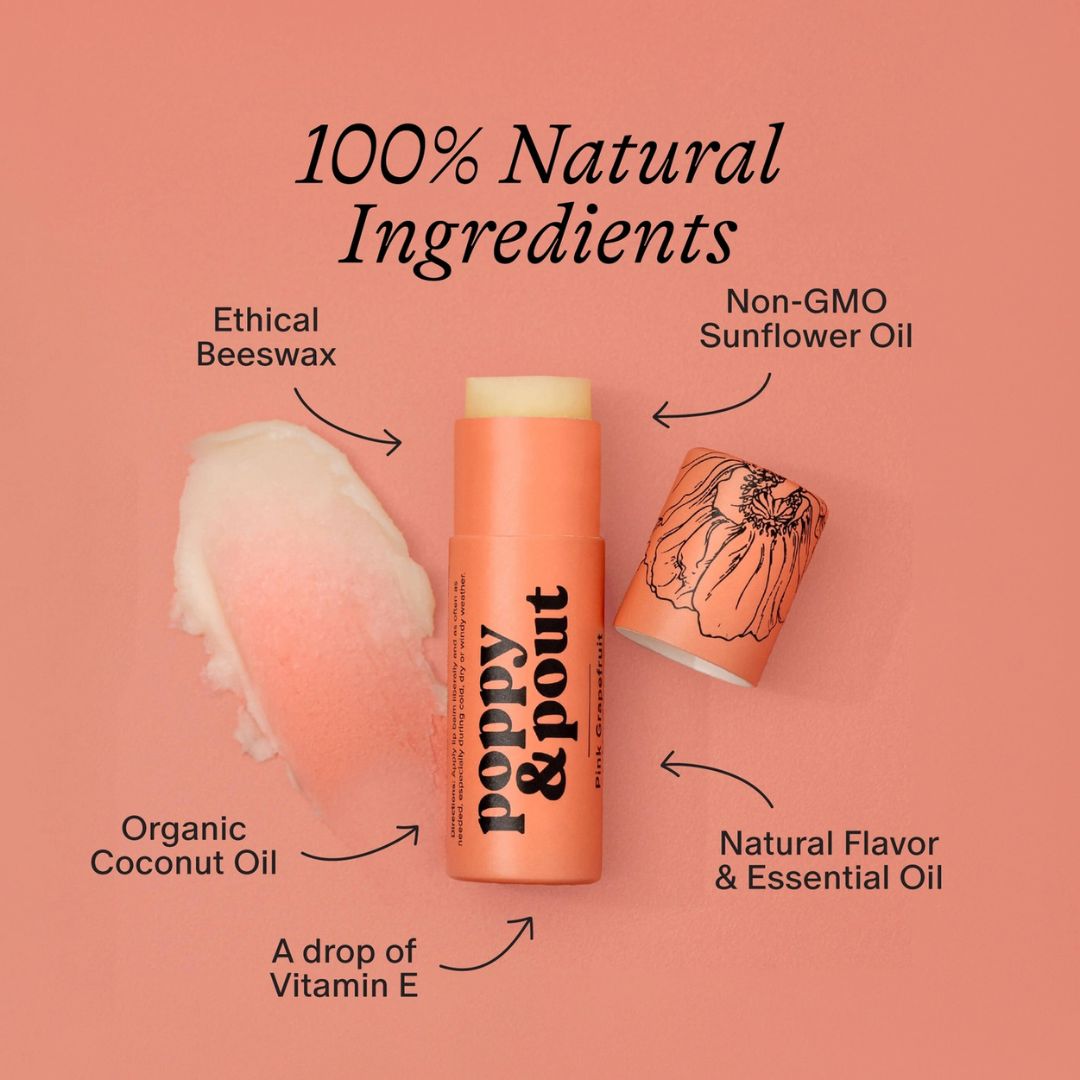 Poppy & Pout, Lip Care Duo, Pink Grapefruit