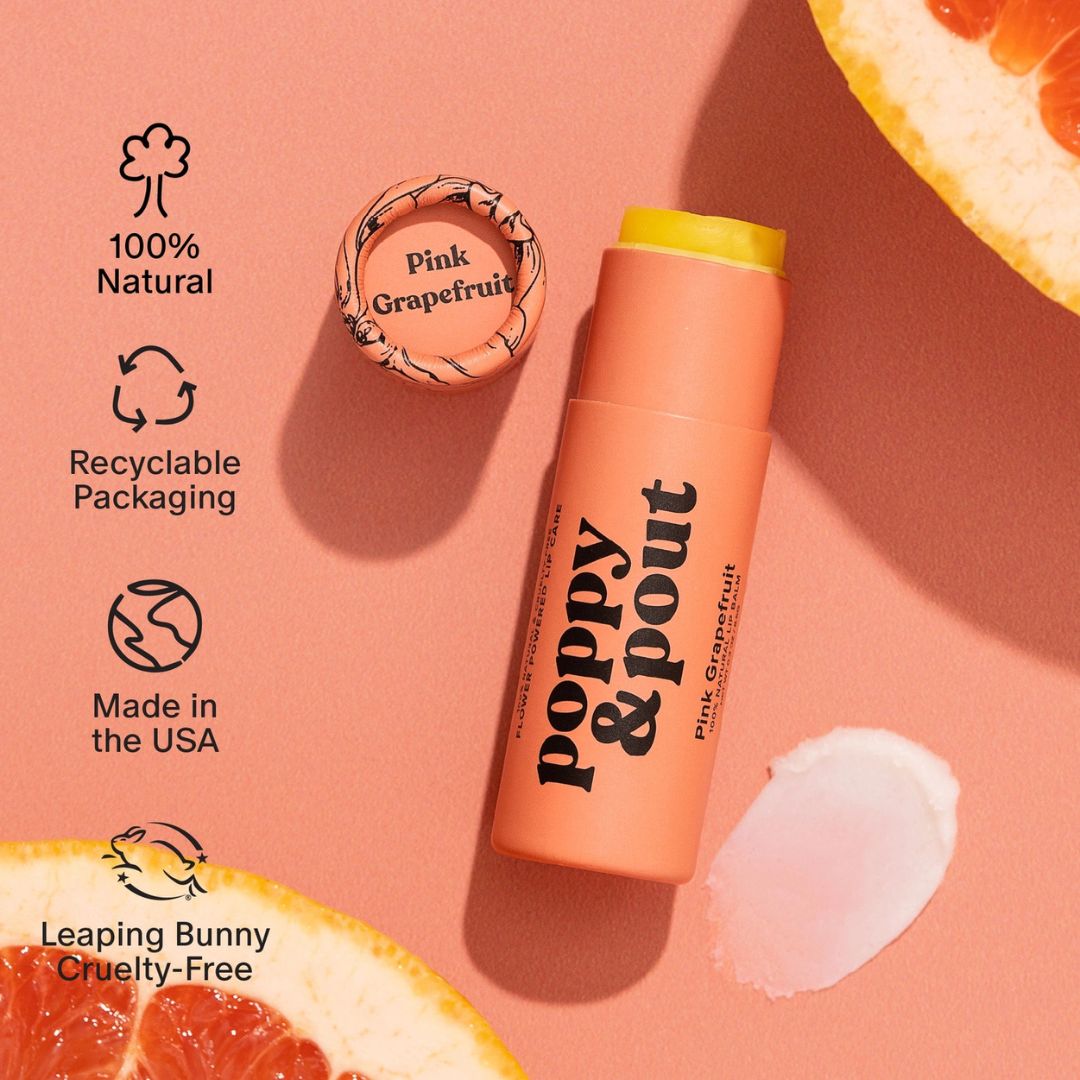 Poppy & Pout, Lip Care Duo, Pink Grapefruit