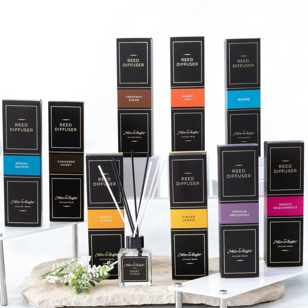 Mixologie, Reed Diffuser, Amber Sun, 3.3 fl.oz /100mL