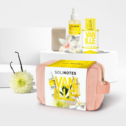 Solinotes, Vanilla Blossom 3 Piece Beauty Gift Pouch
