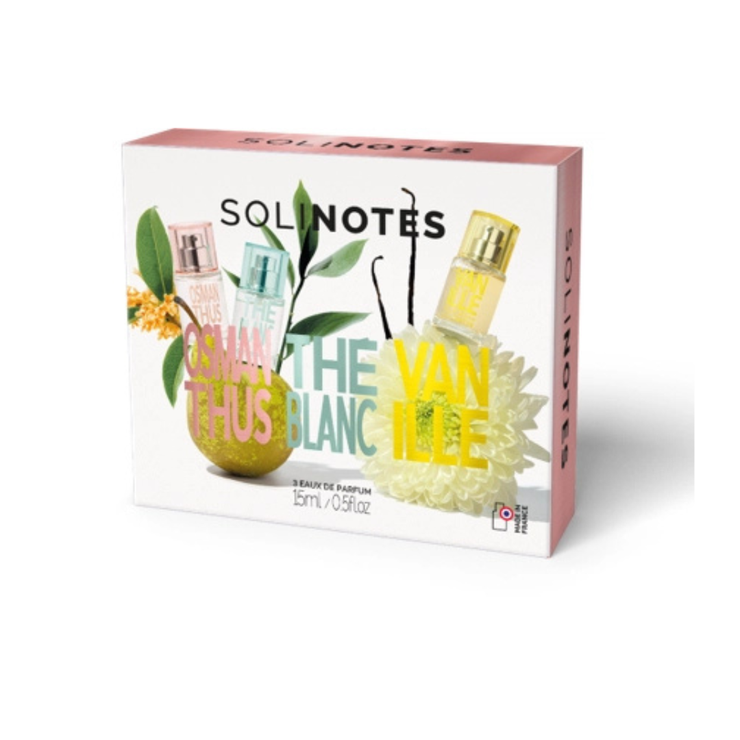 Solinotes, Minis Feel Good Discovery Set, Osmanthus, White Tea, Vanilla