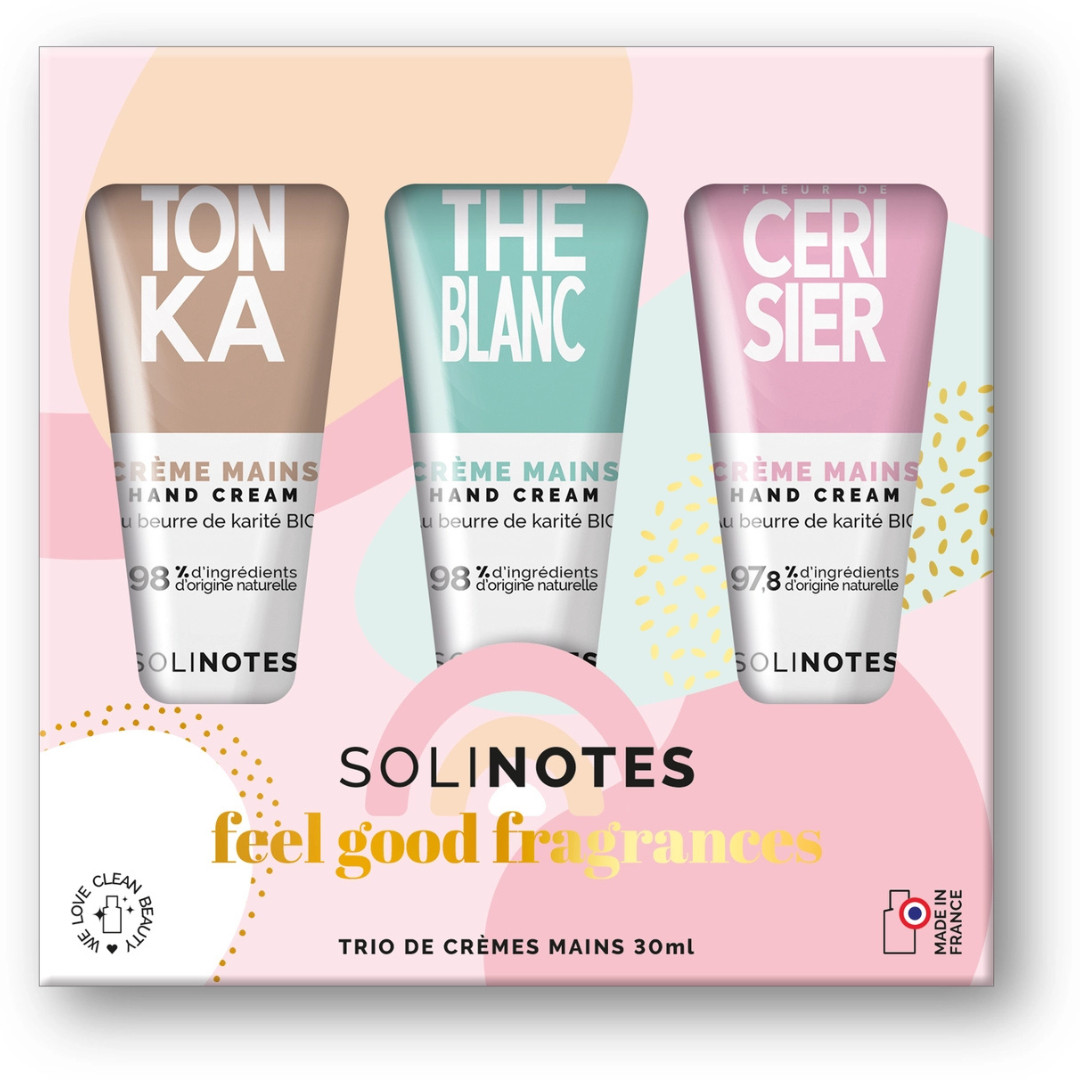 Solinotes, Hand Cream Trio Gift Set. Vegan, Made in France