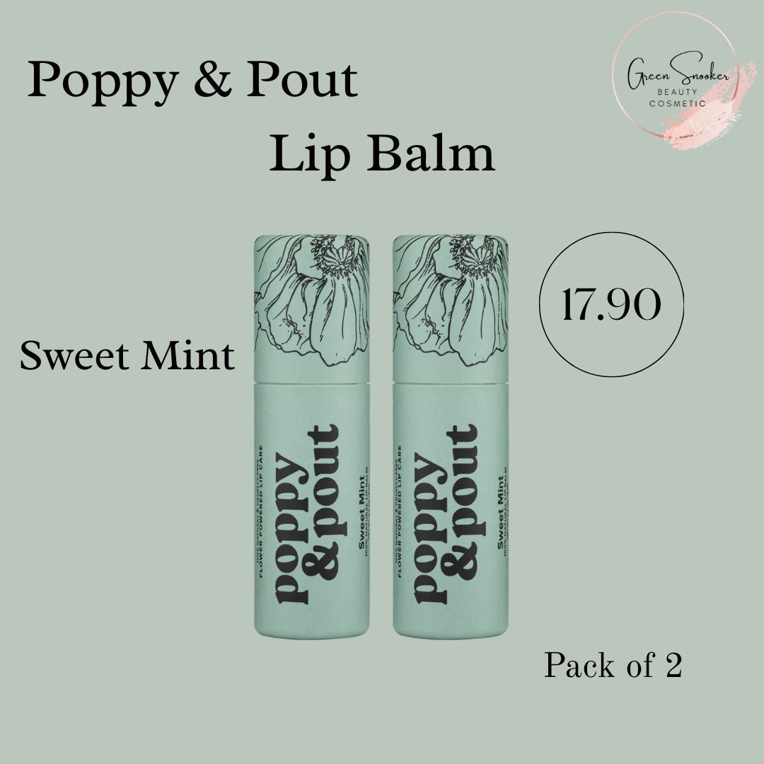 Poppy & Pout, Lip Balm,100% Natural, Pack of 2