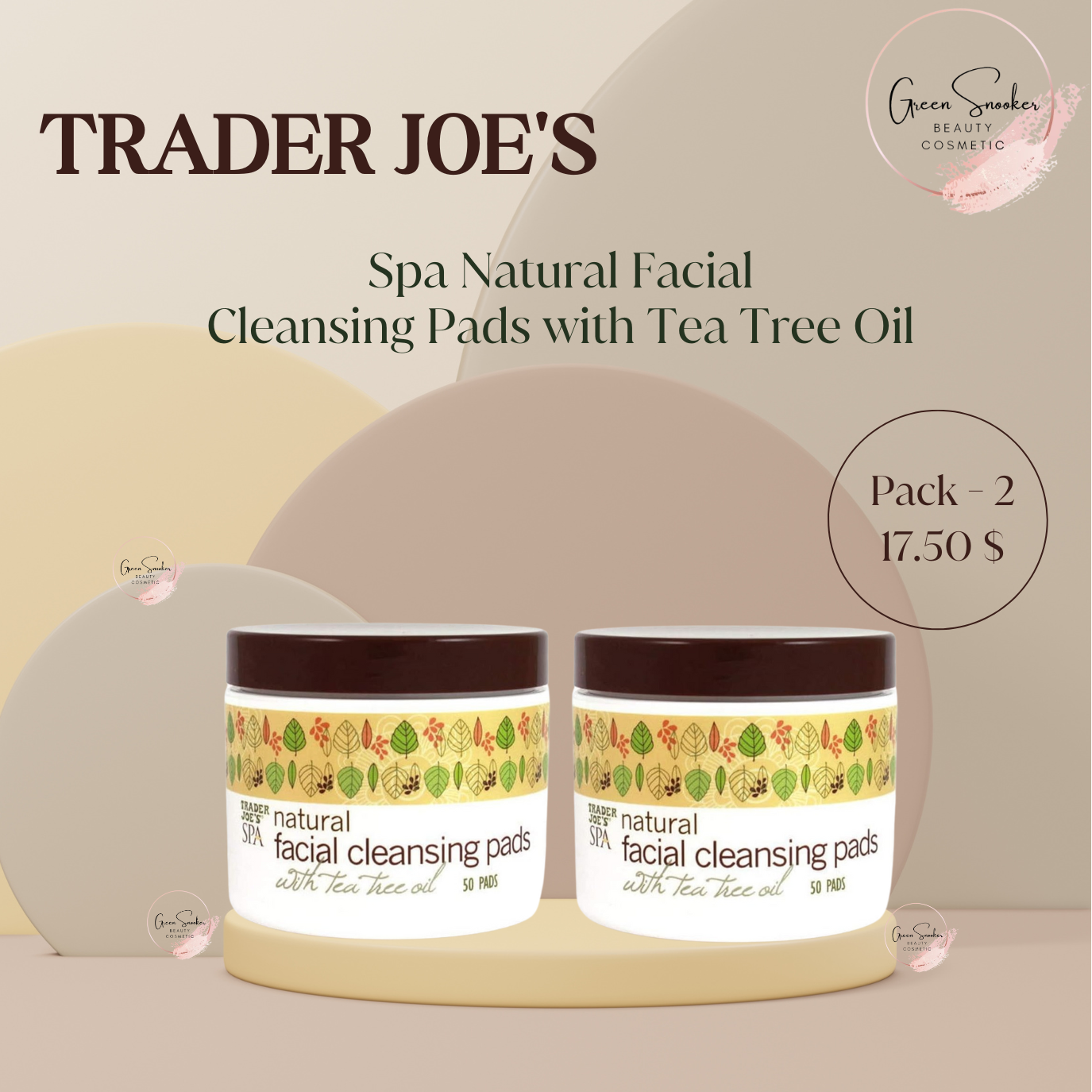 Trader Joe's, Spa Natural Facial Cleansing Pads with Tea Tree Oil