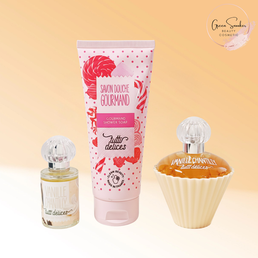 Tutti Délices, Vanilla Gift Set: Perfume + Mini Edt + Shower Gel, Made in France