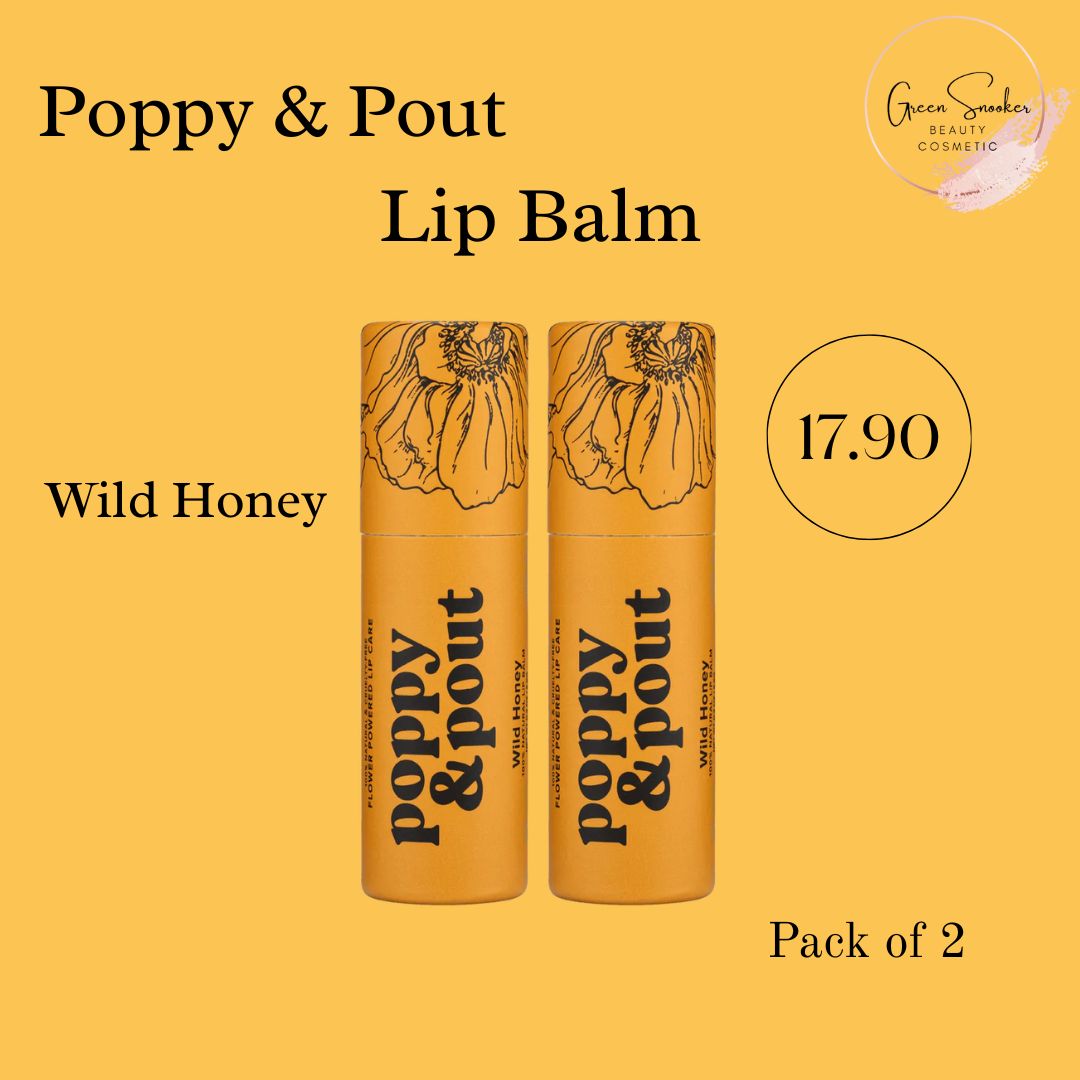 Poppy & Pout, Lip Balm,100% Natural, Pack of 2