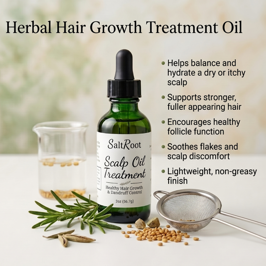Saltroot Apothecary, Herbal Hair Growth Treatment Oil