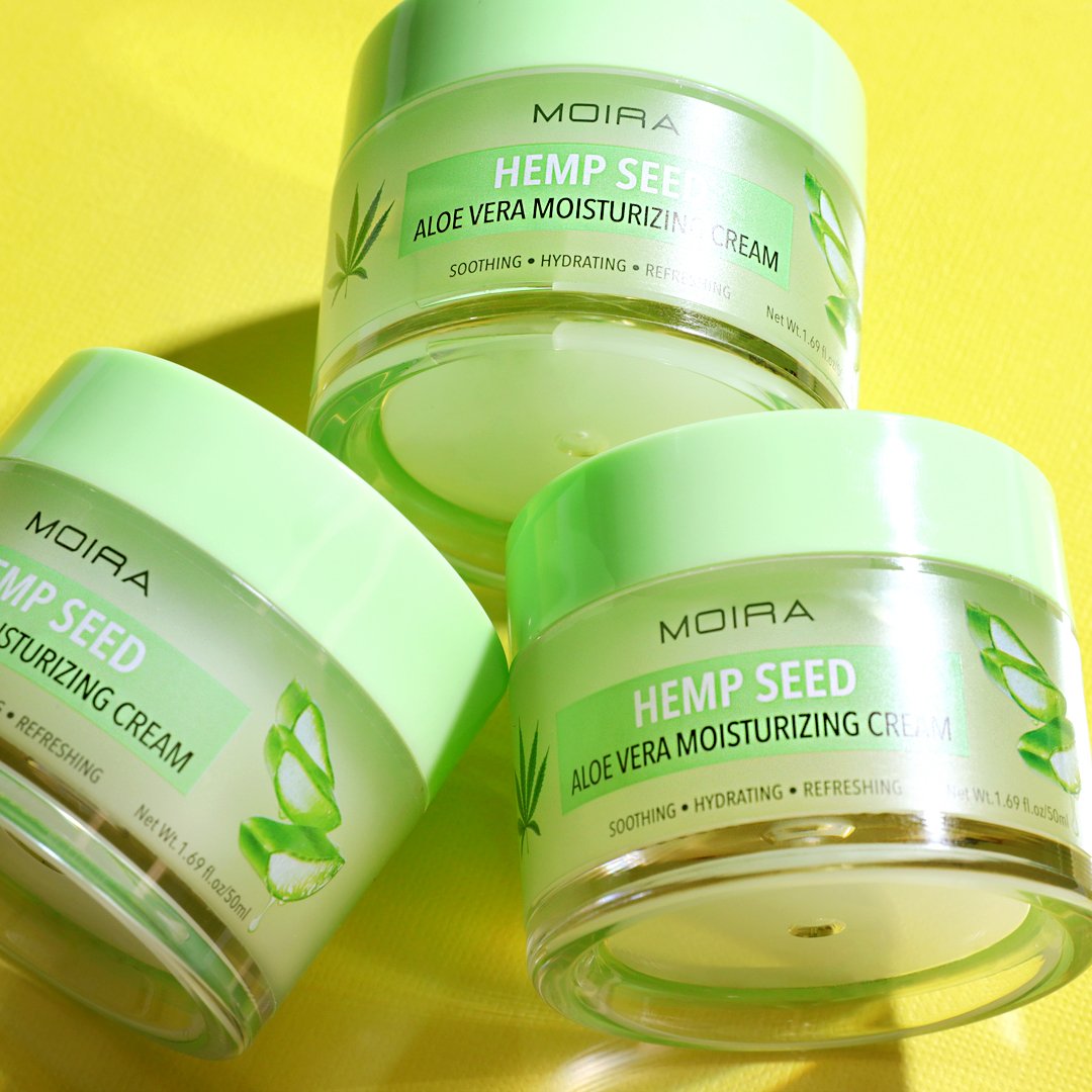 Moira, Hemp Seed Aloe Vera Moisturizing Cream, Made in Korea