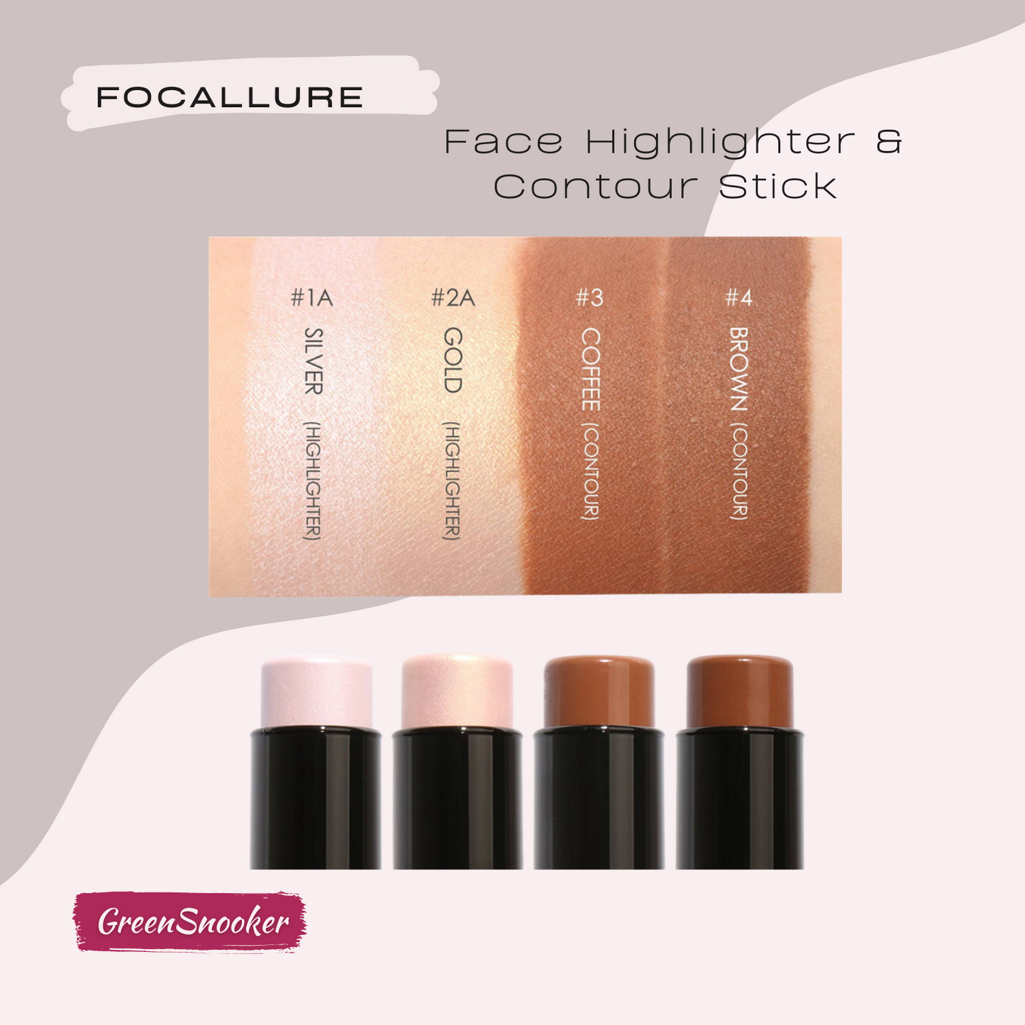FOCALLURE, Face Highlighter & Contour Stick