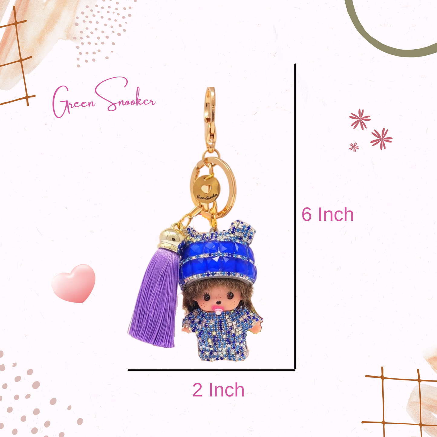Keychain, Cute Monchichi Tassel, bag pendant