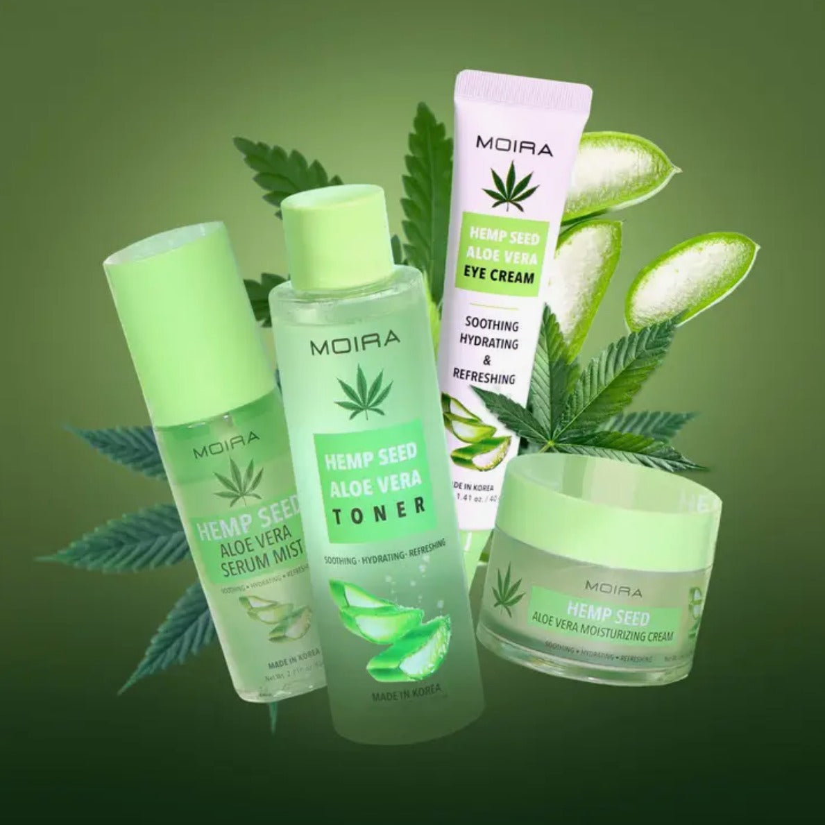 Moira, Hemp Seed Aloe Vera Moisturizing Cream, Made in Korea
