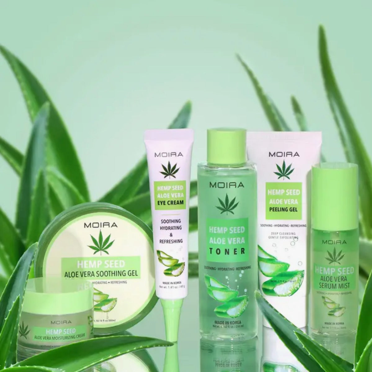 Moira, Hemp Seed Aloe Vera Moisturizing Cream, Made in Korea