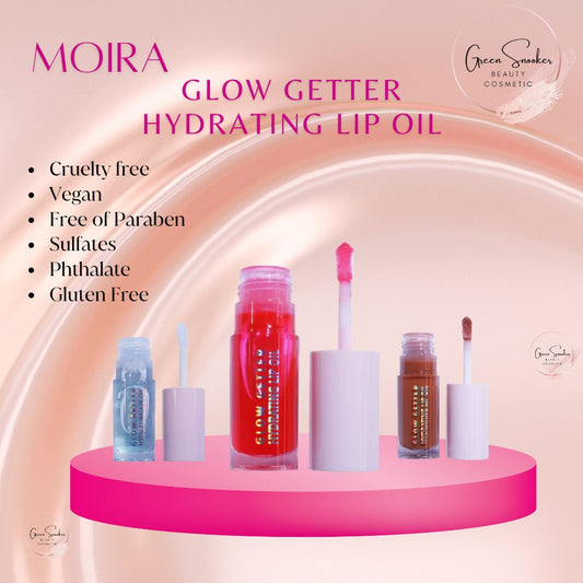 Moira, Glow Getter Hydrating Lip Oil, Vegan, 16 Colors