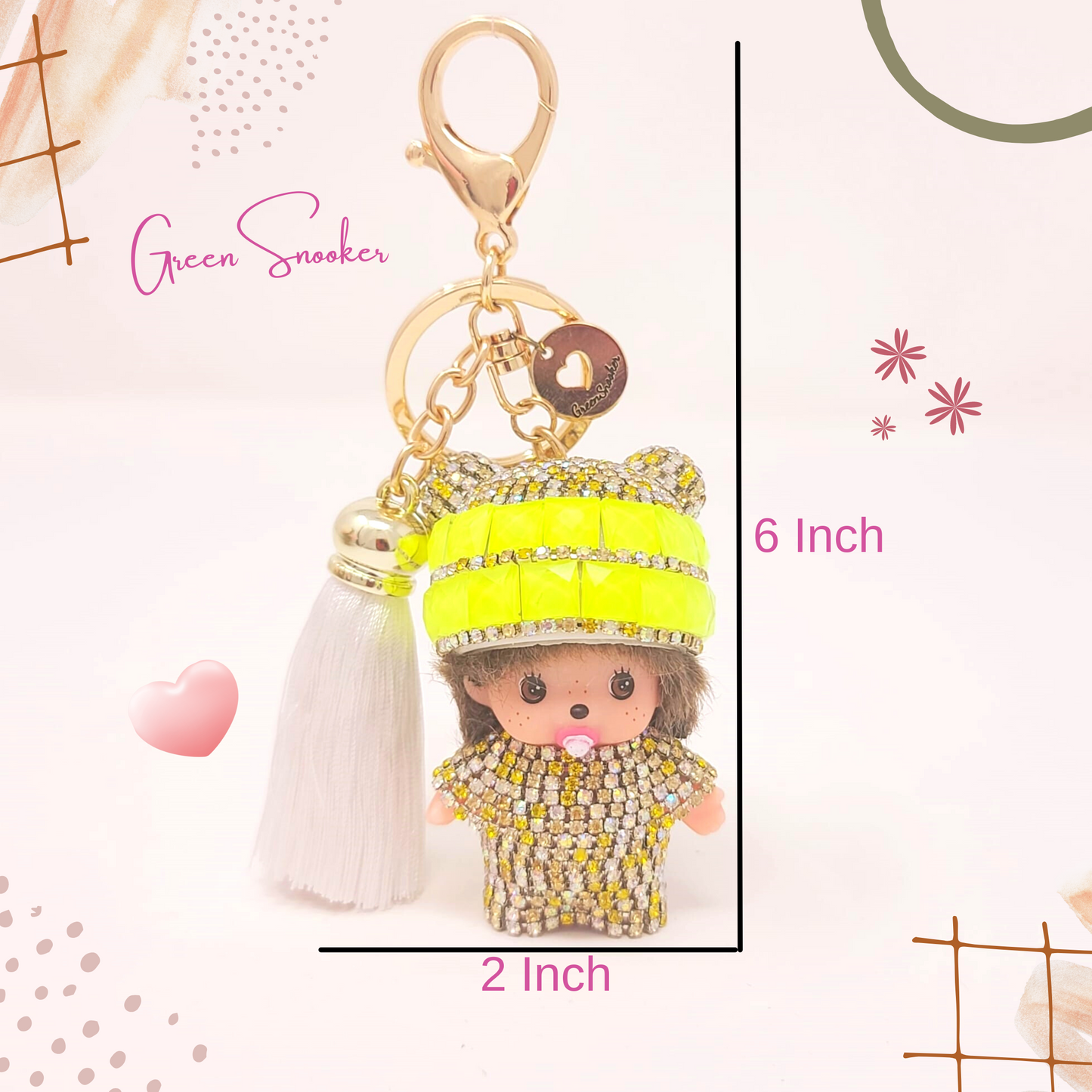 Keychain, Cute Monchichi Tassel, bag pendant