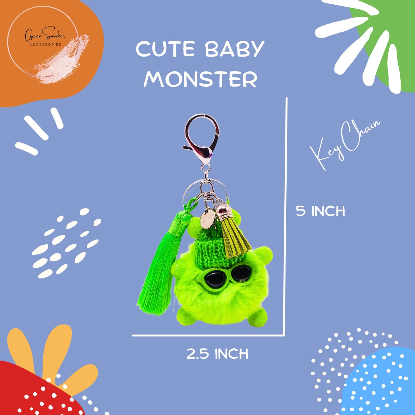 Keychain, Cute Baby Monster, Bag Pendant