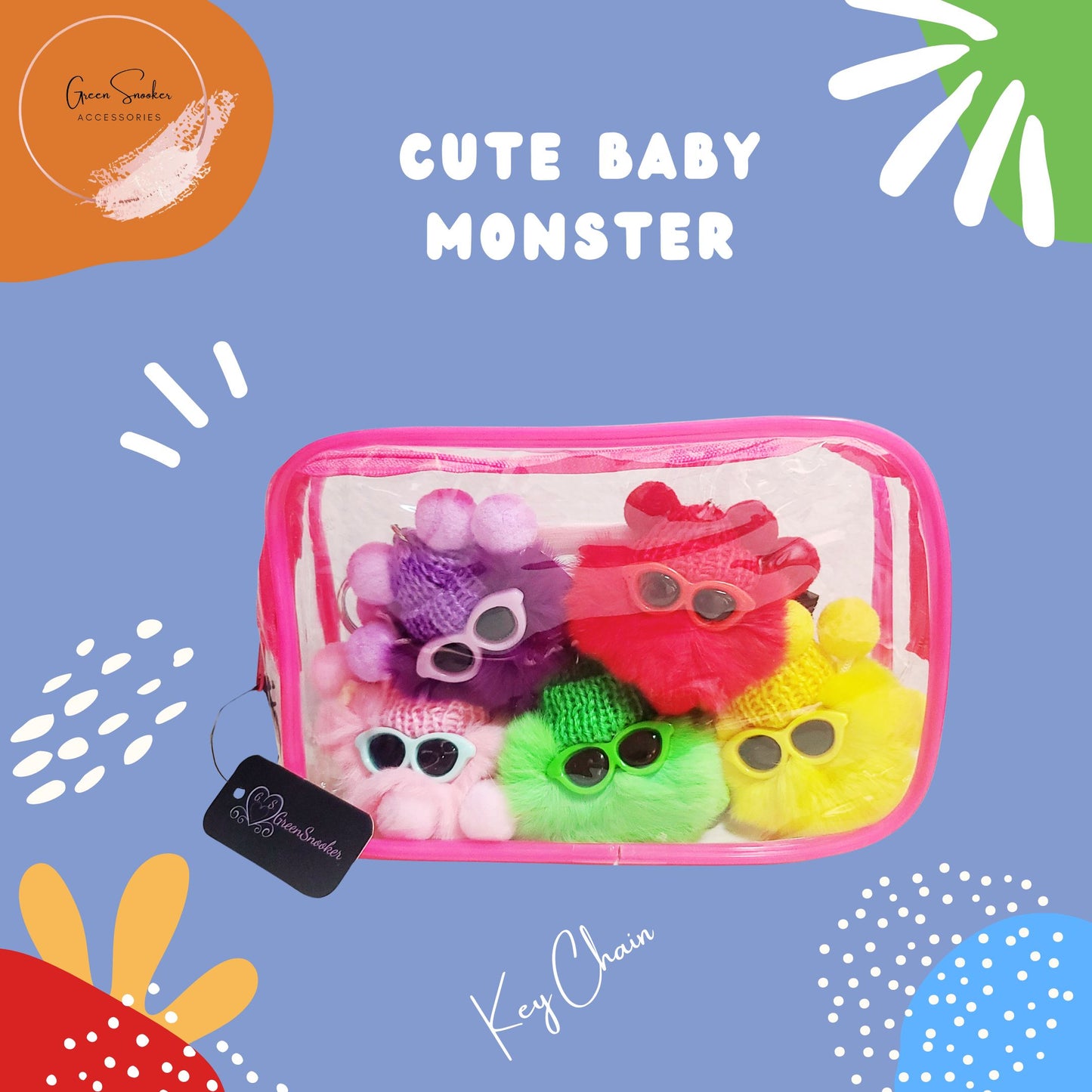 Keychain, Cute Baby Monster, Bag Pendant