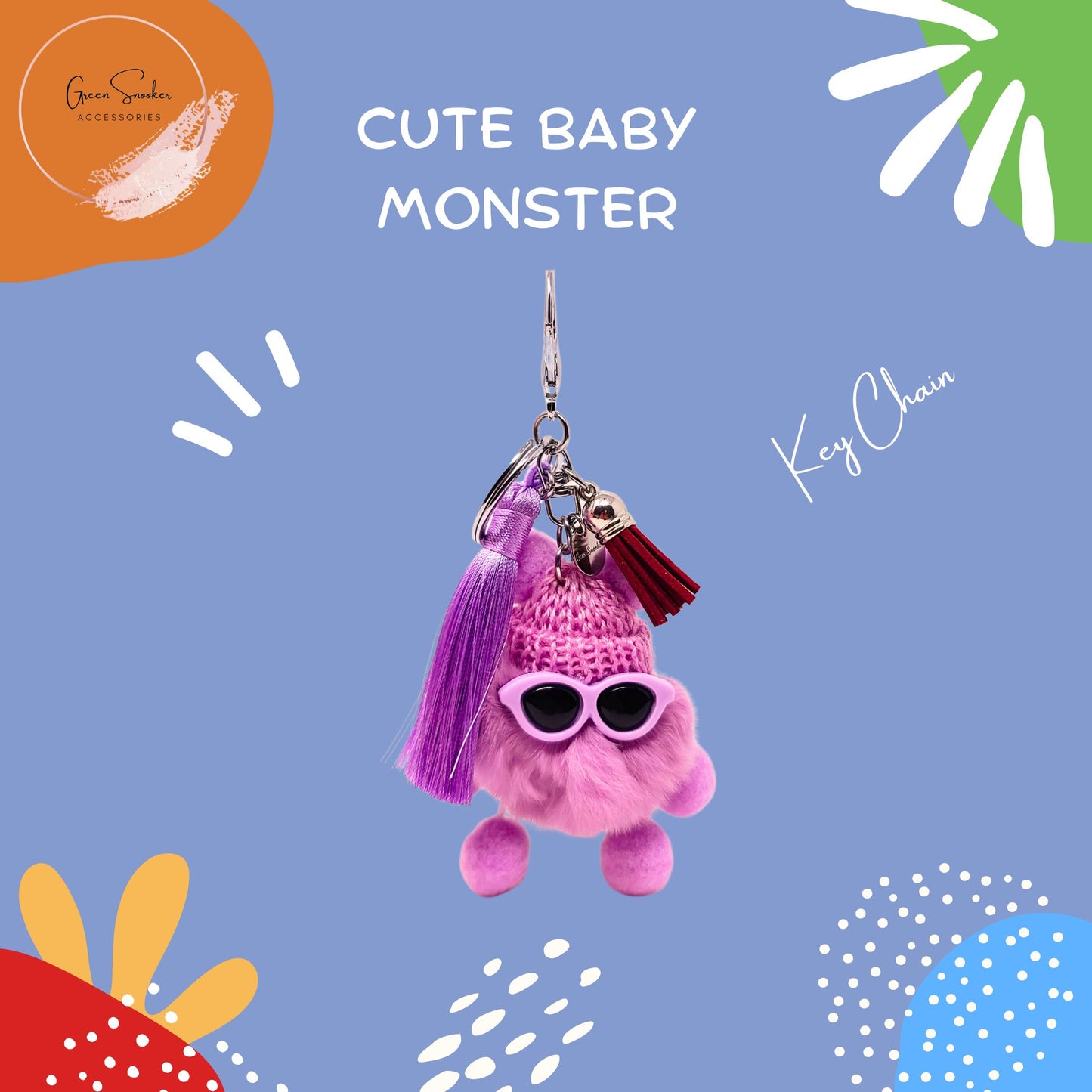 Keychain, Cute Baby Monster, Bag Pendant