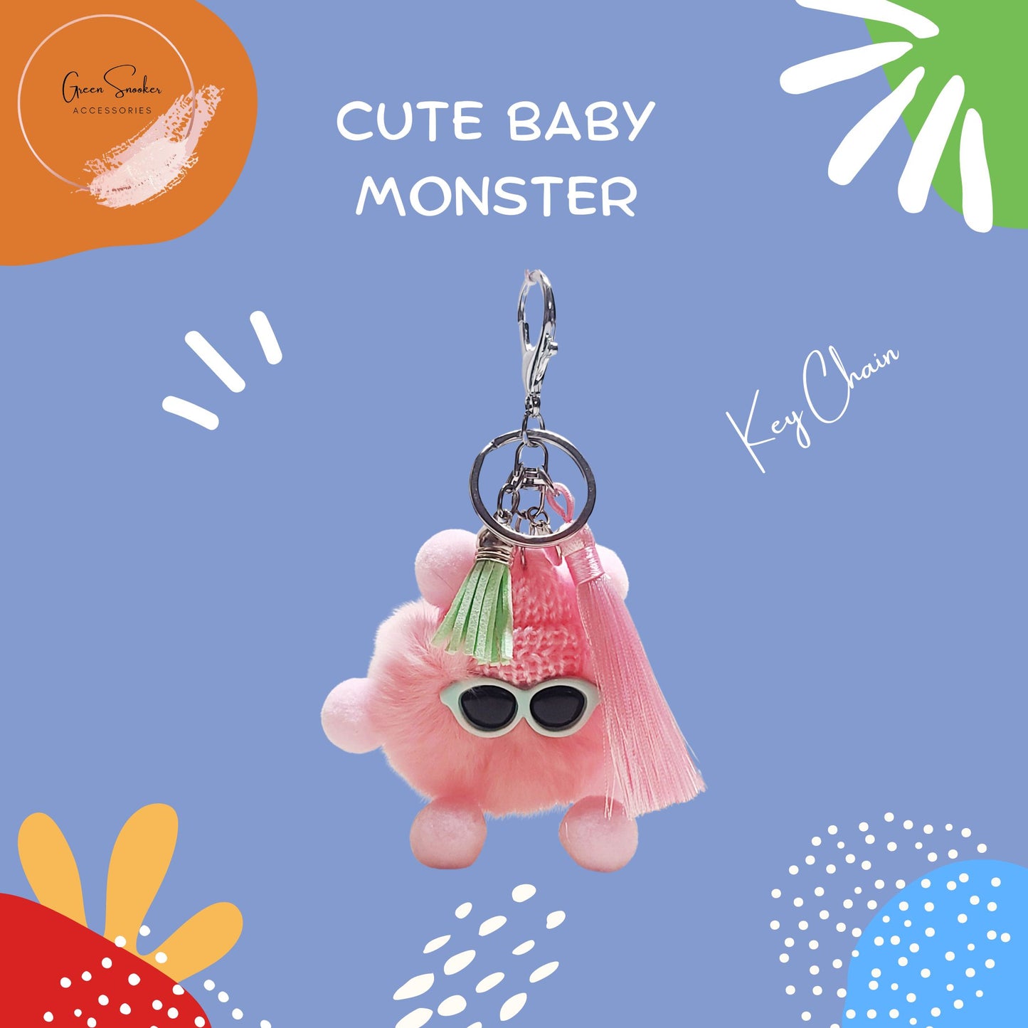 Keychain, Cute Baby Monster, Bag Pendant