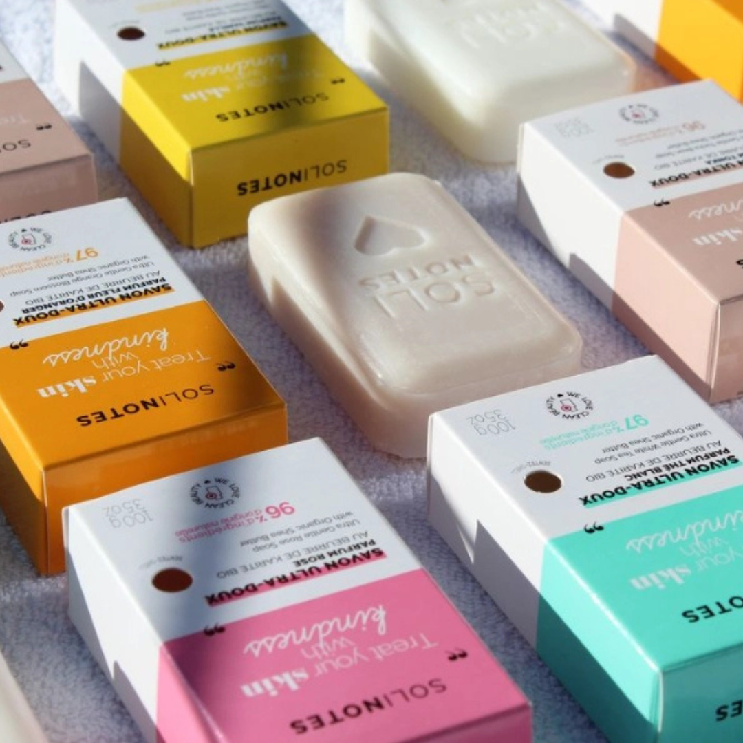 Solinotes, Soap Bar 3.5 Oz. Vegan,Pack of 2, Made in France