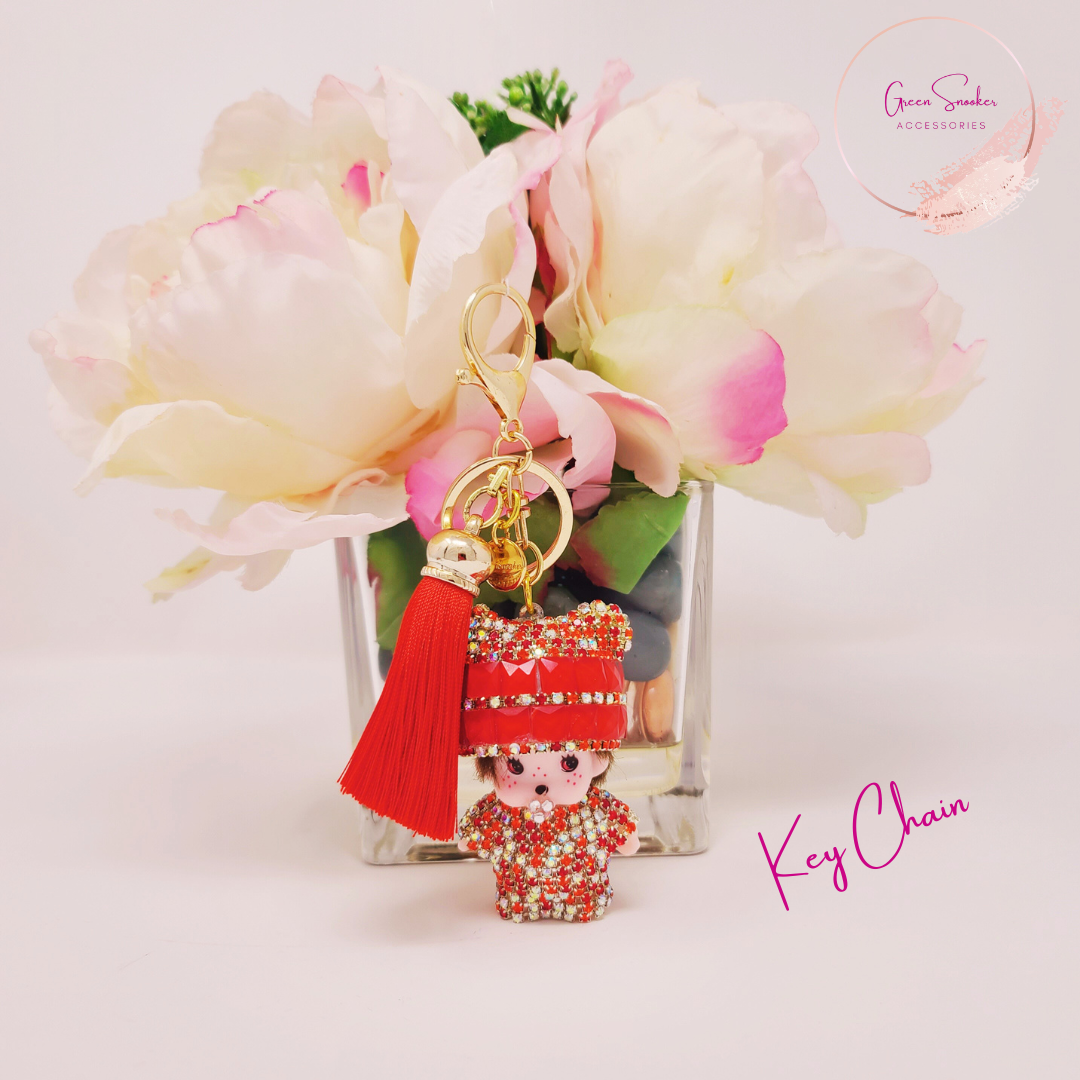 Keychain, Cute Monchichi Tassel, bag pendant