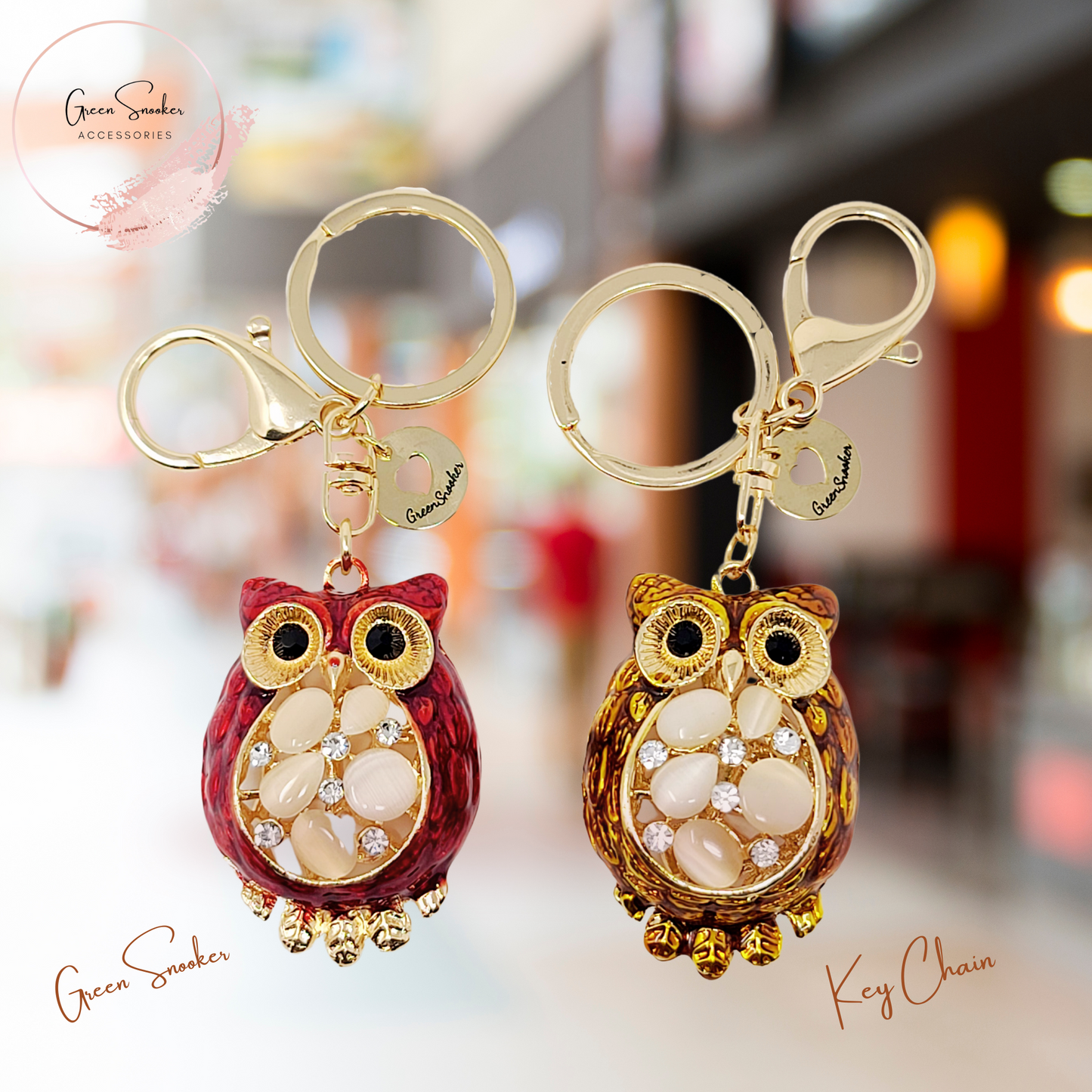 Key Chains, Owl Metal Purse Pendant